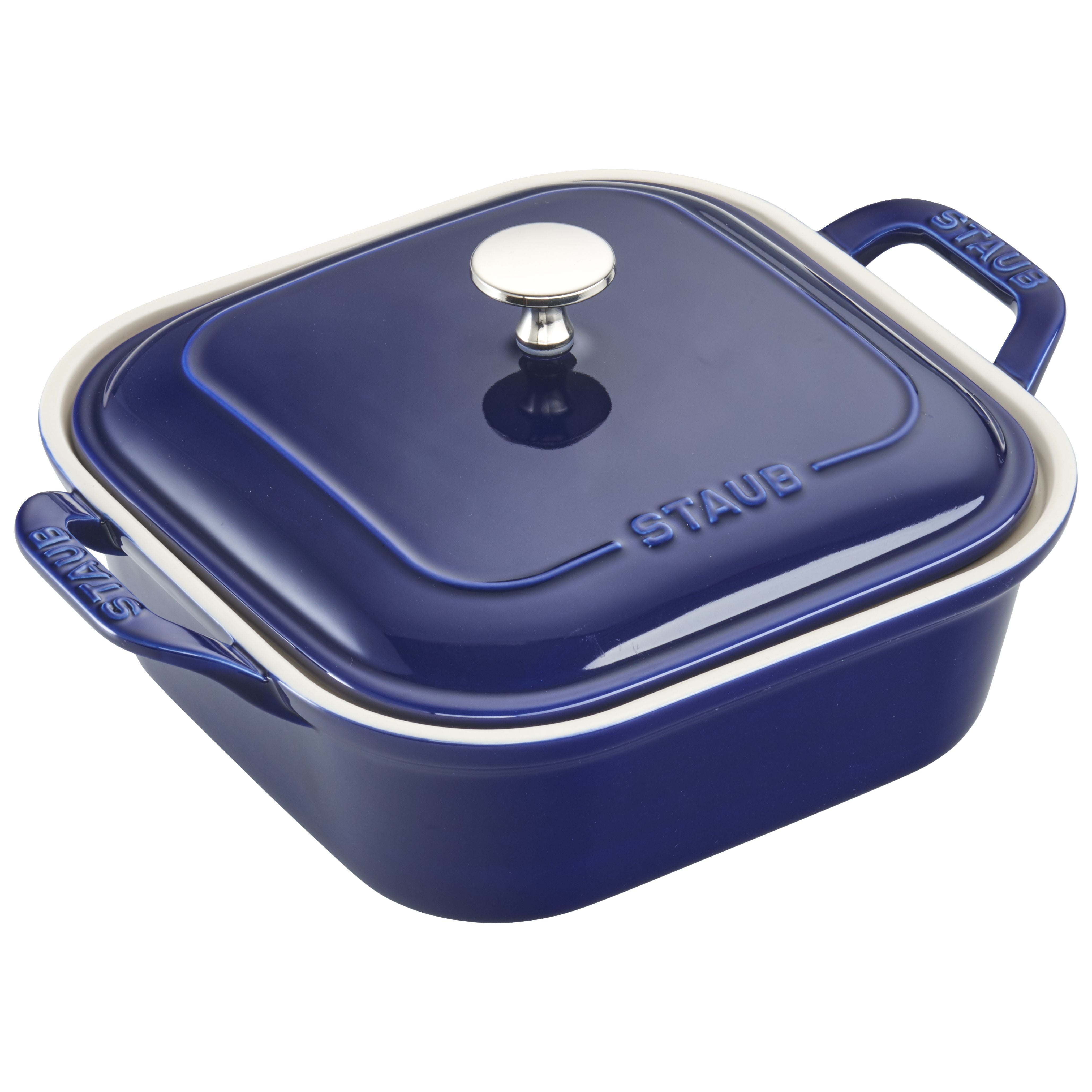 STAUB Ceramique 4-Piece Baking Dish Set Dark Blue-Bakeware Set-DECOROLALA