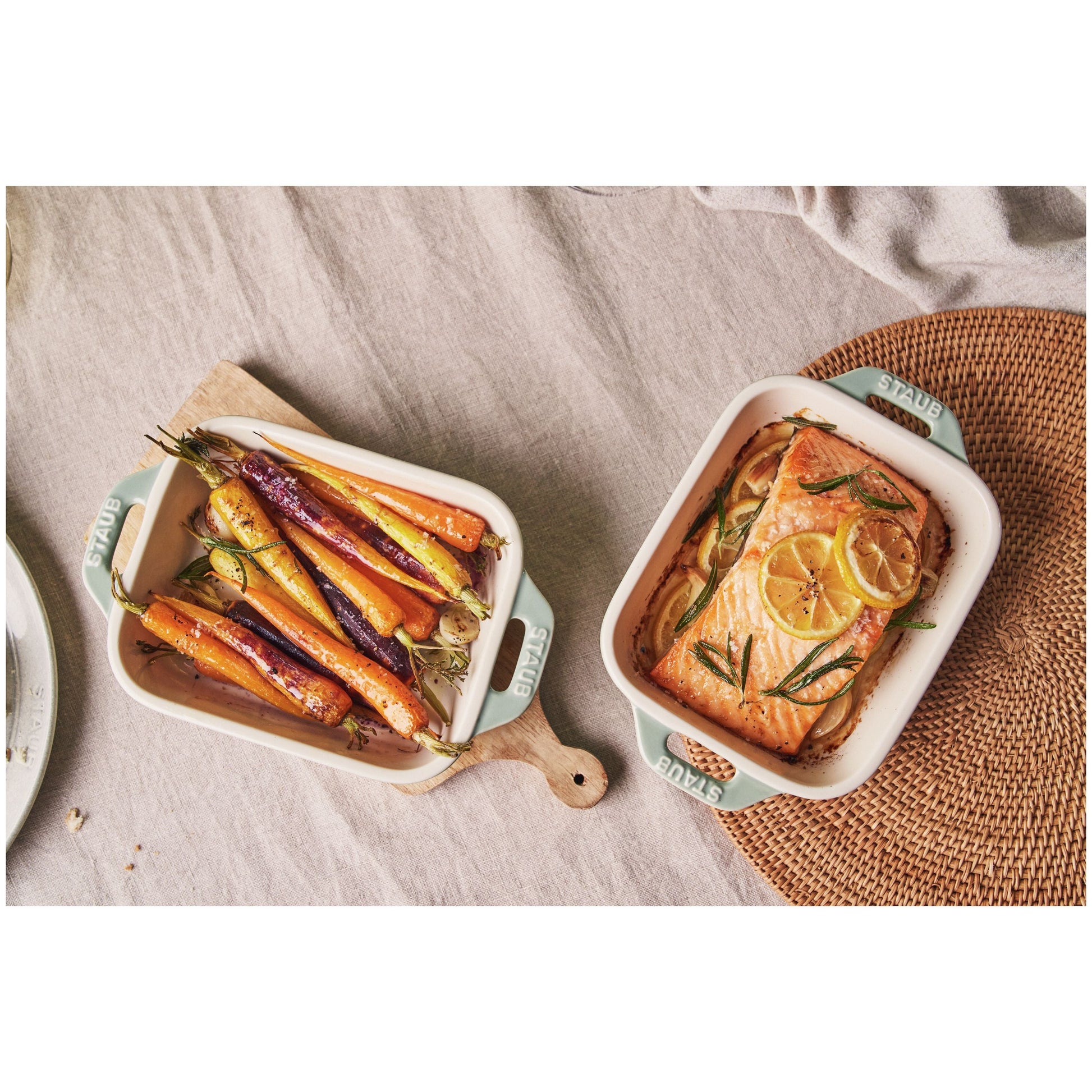 STAUB Ceramique 400 mL Ceramic Rectangular Rectangular Baking Dish , Eucalyptus-Bakeware-DECOROLALA