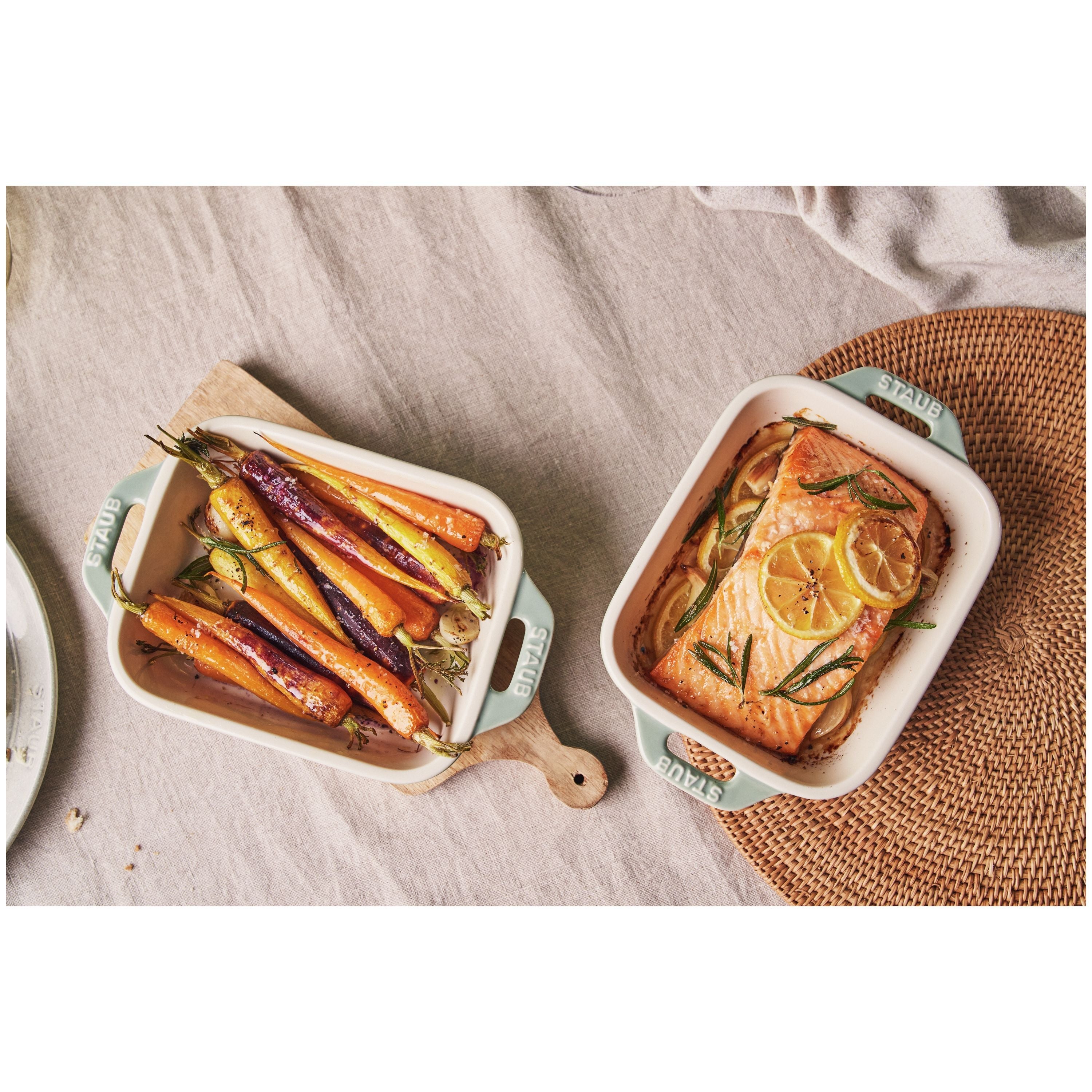 STAUB Ceramique 400 mL Ceramic Rectangular Rectangular Baking Dish , Eucalyptus-Bakeware-DECOROLALA