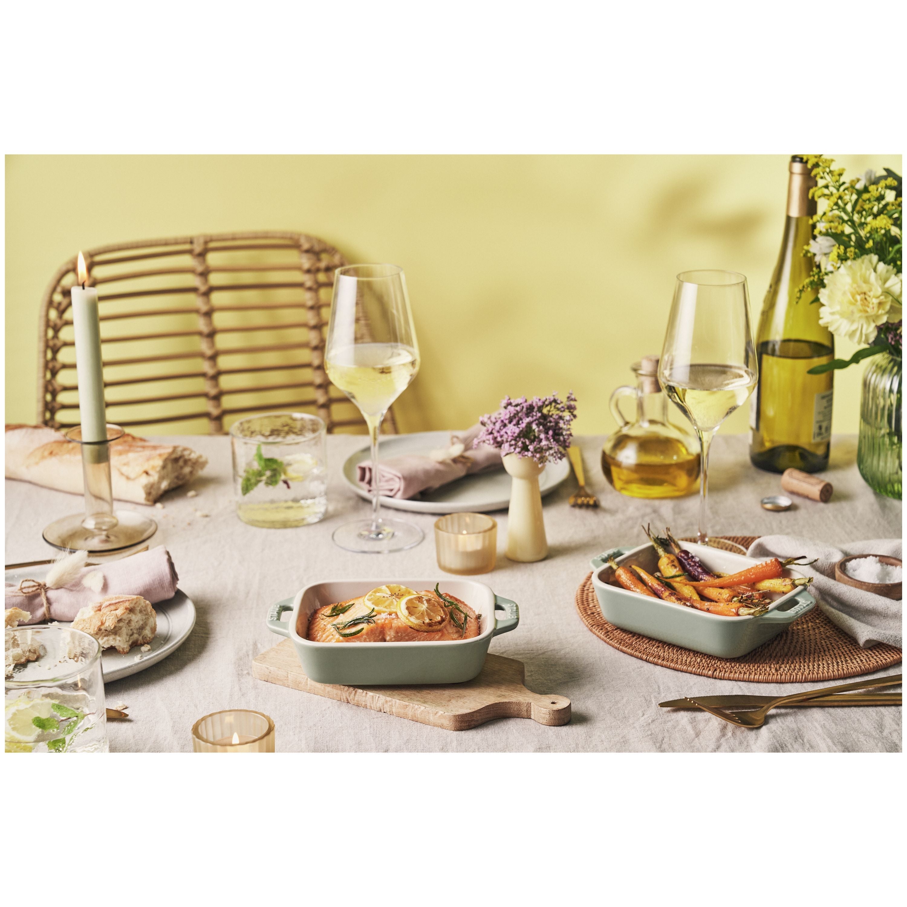 STAUB Ceramique 400 mL Ceramic Rectangular Rectangular Baking Dish , Eucalyptus-Bakeware-DECOROLALA