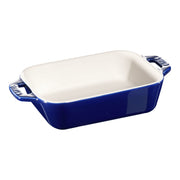 STAUB Ceramique 400 ml Ceramic Rectangular Oven Dish, Dark-Blue-Bakeware-DECOROLALA
