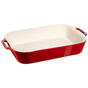 STAUB Ceramique 4.4 L Ceramic Rectangular Oven Dish, Cherry-Bakeware-DECOROLALA