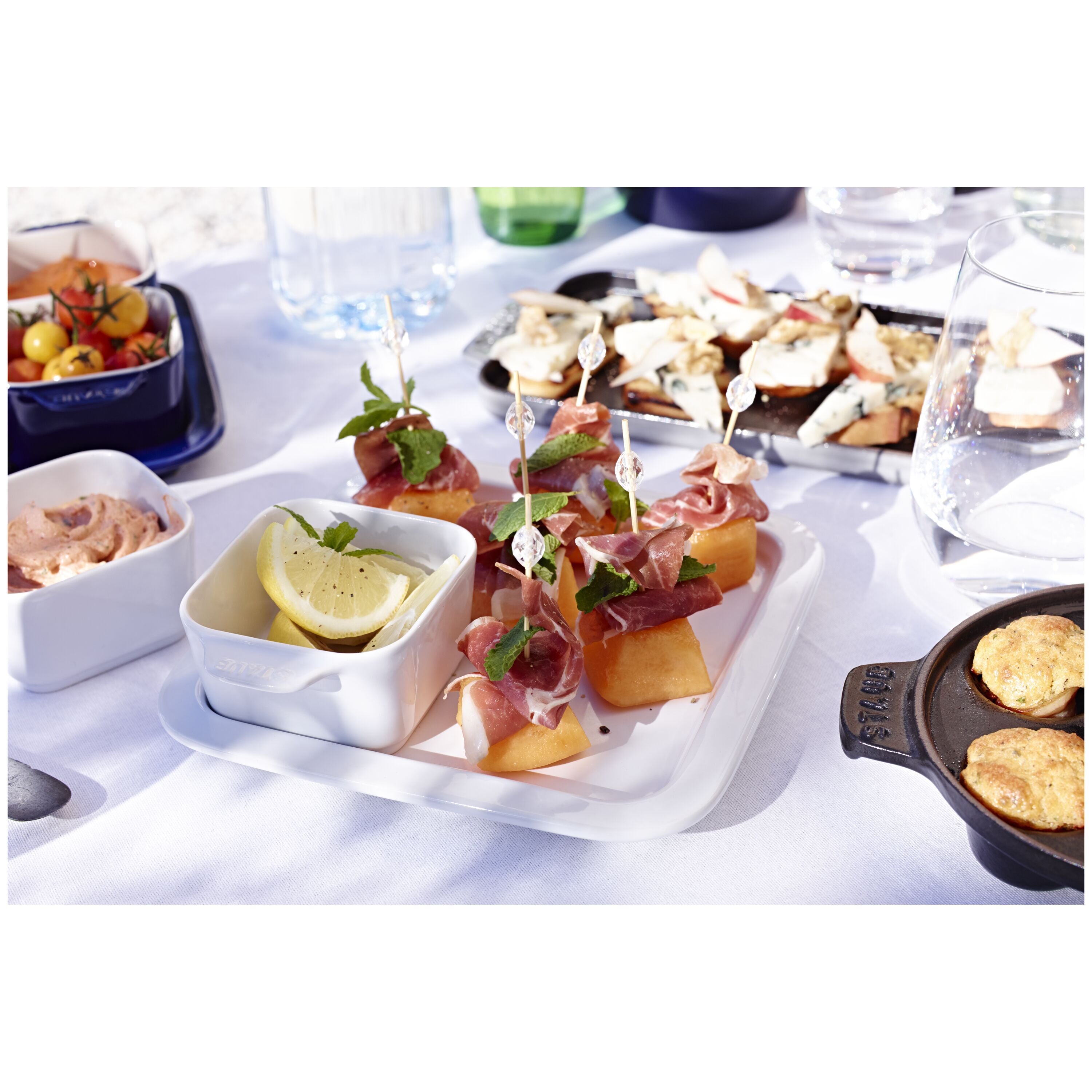 STAUB Ceramique 5 Piece Ceramic Appetiser Set, Pure-White-Pet Accessory-DECOROLALA