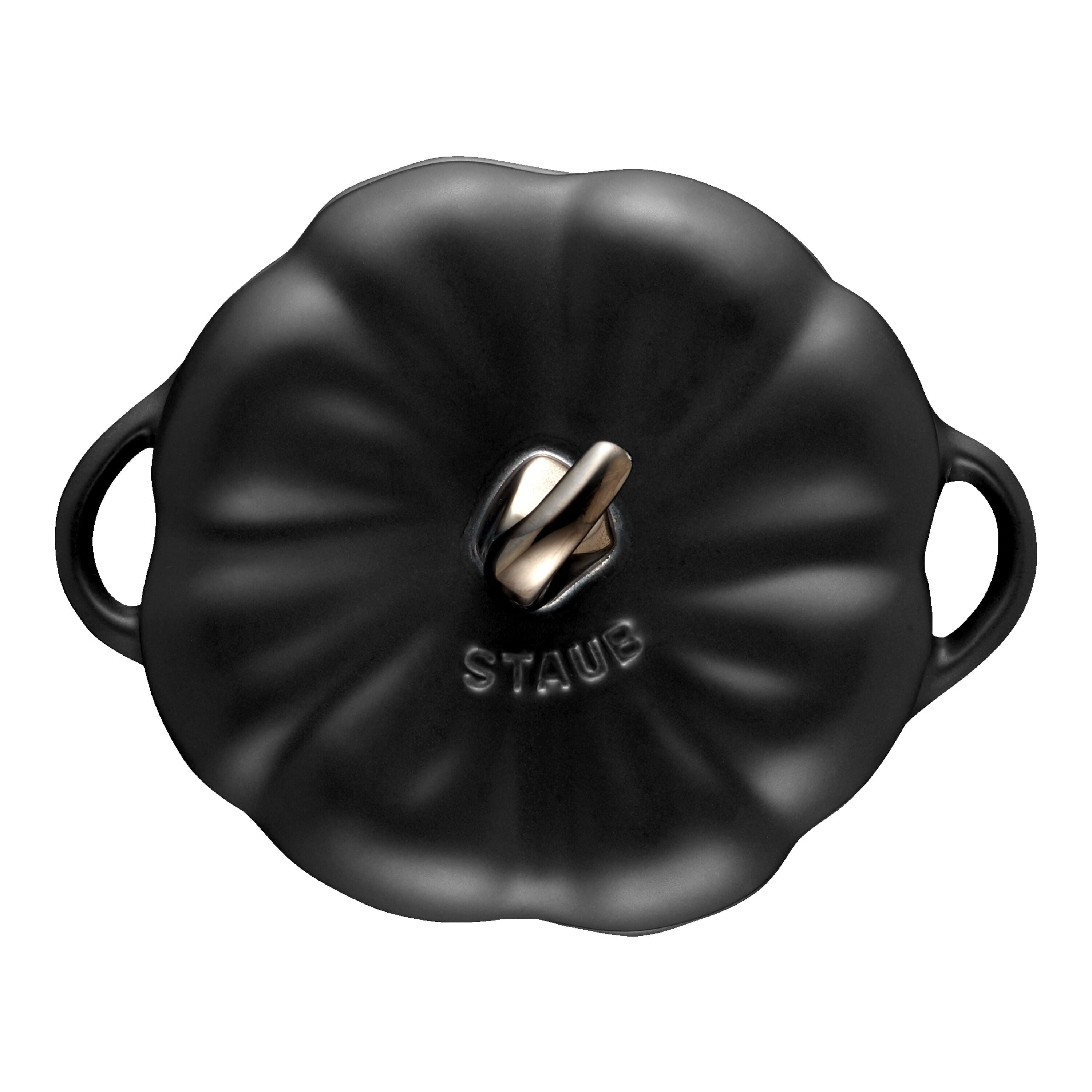 STAUB Ceramique 500 mL Ceramic Pumpkin Cocotte, Black-Cookware-DECOROLALA