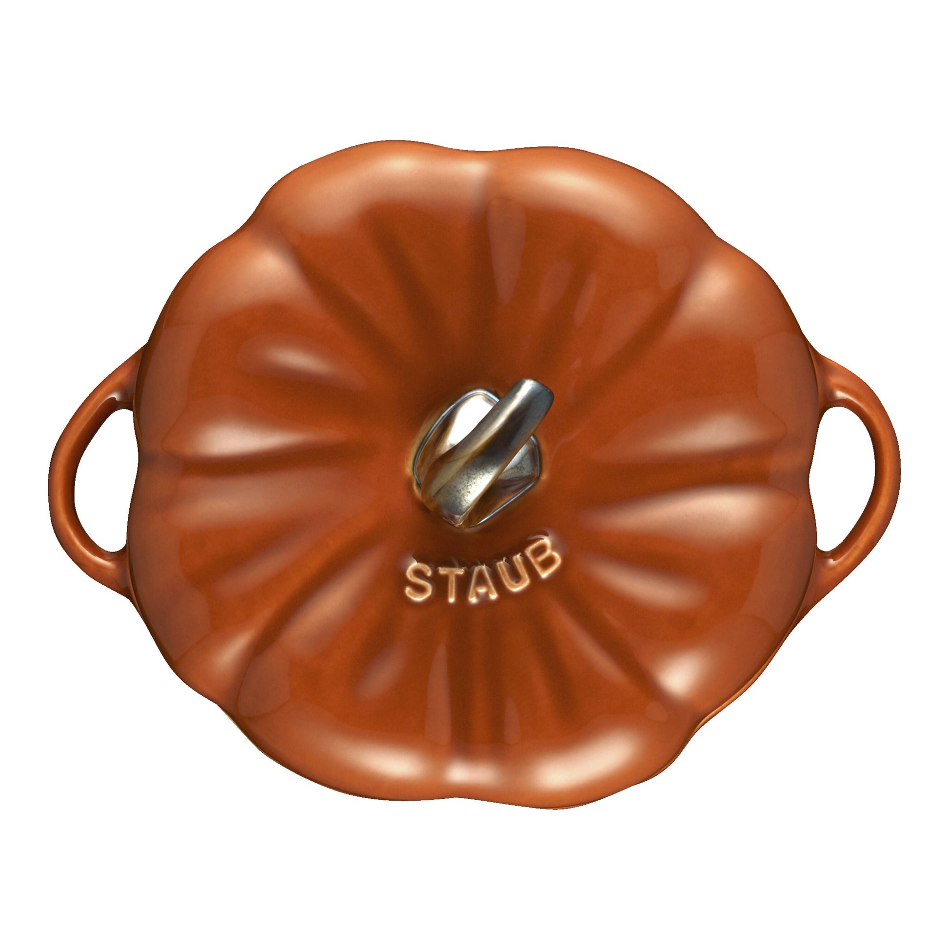 STAUB Ceramique 500 mL Ceramic Pumpkin Cocotte, Cinnamon-Cookware-DECOROLALA