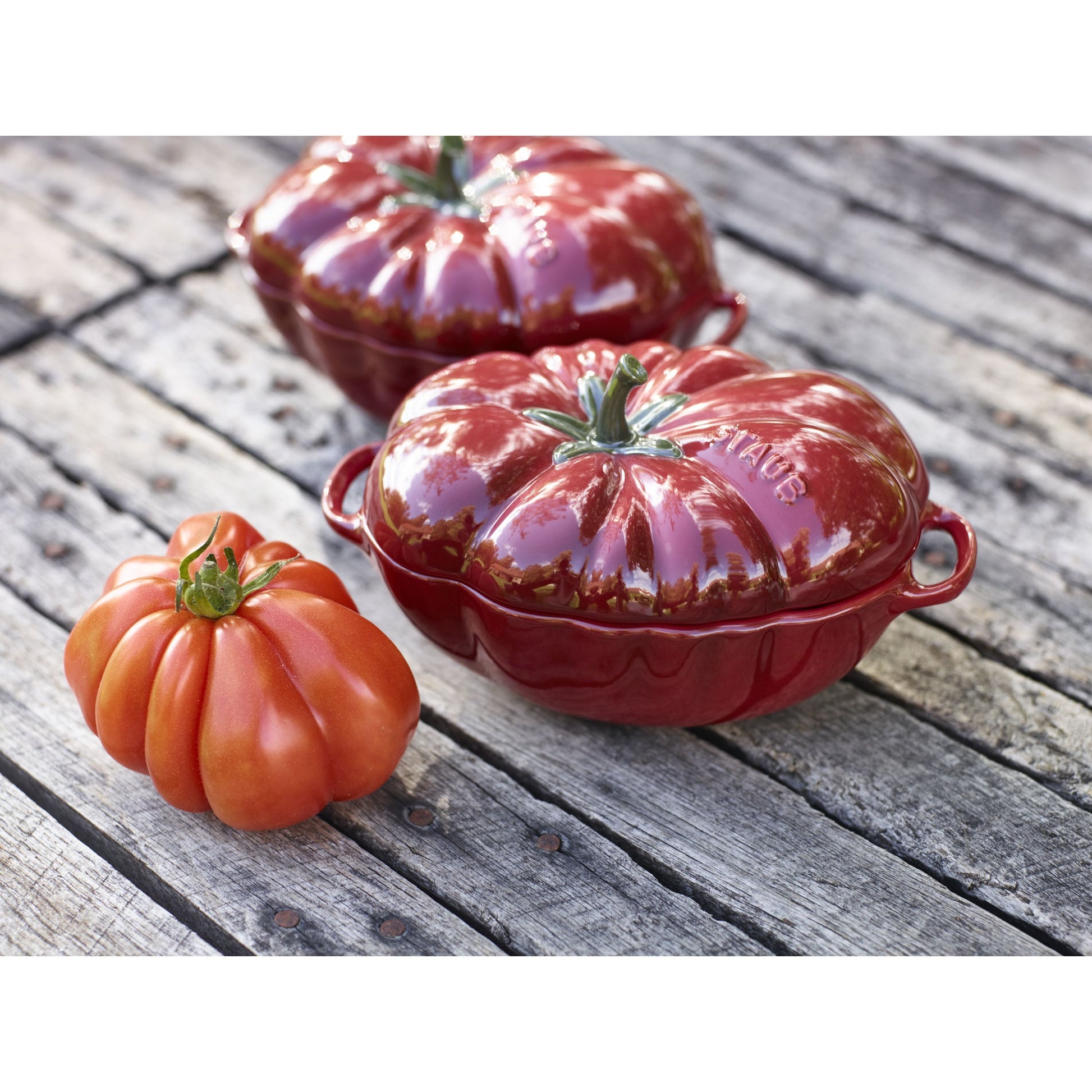 STAUB Ceramique 500 mL Ceramic Tomato Cocotte, Cherry-Cookware-DECOROLALA