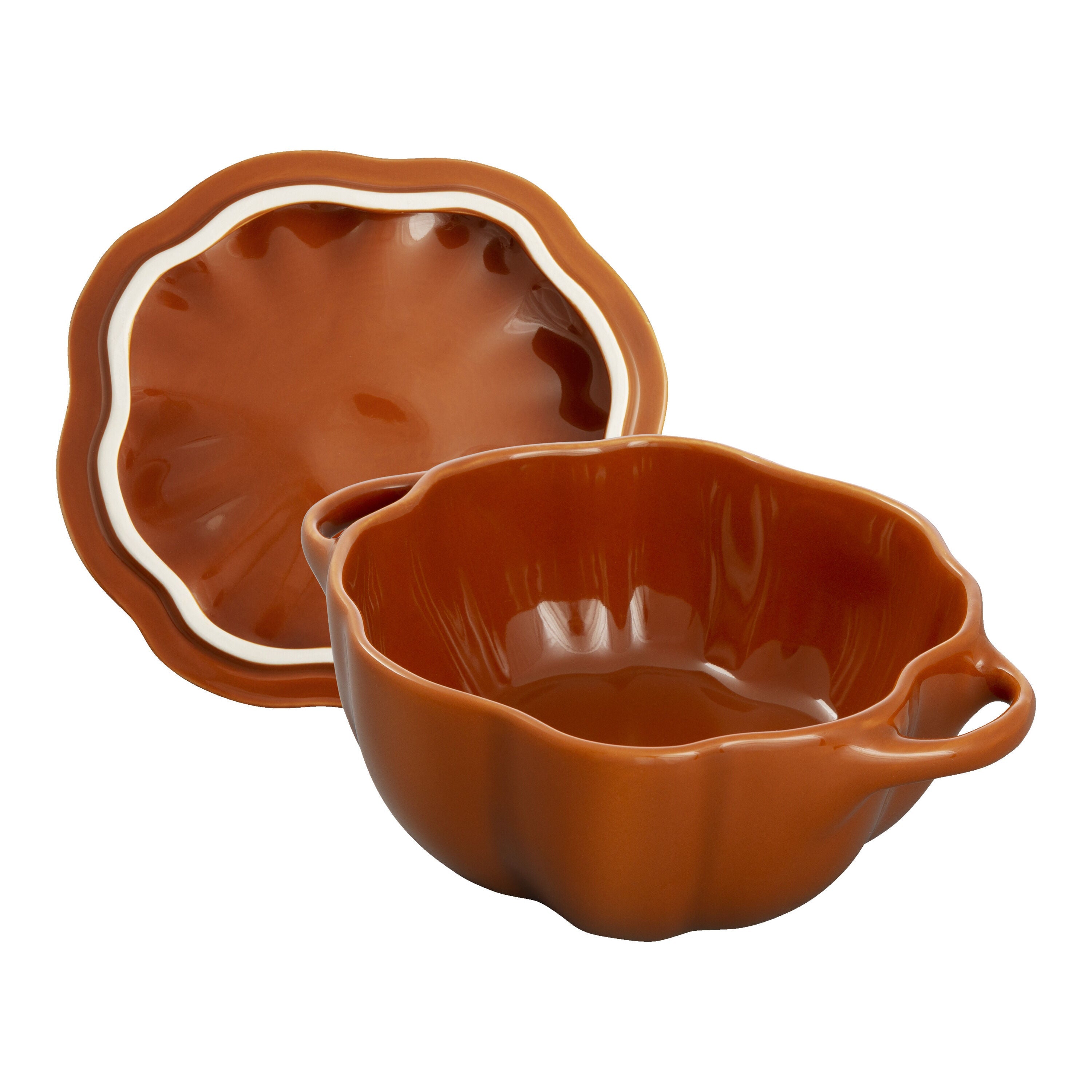 STAUB Ceramique 700 ml Ceramic Pumpkin Cocotte, Cinnamon-Cookware-DECOROLALA