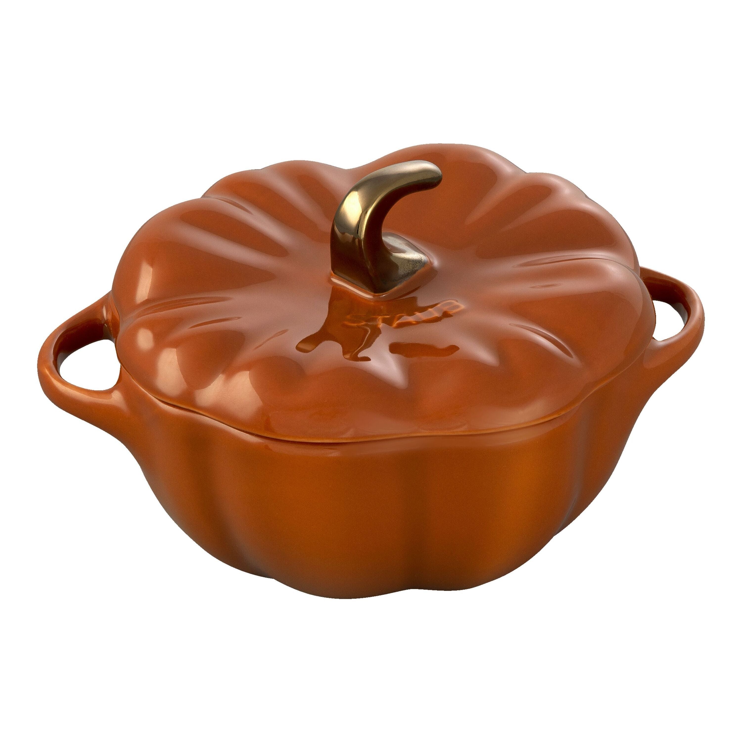STAUB Ceramique 700 ml Ceramic Pumpkin Cocotte, Cinnamon-Cookware-DECOROLALA