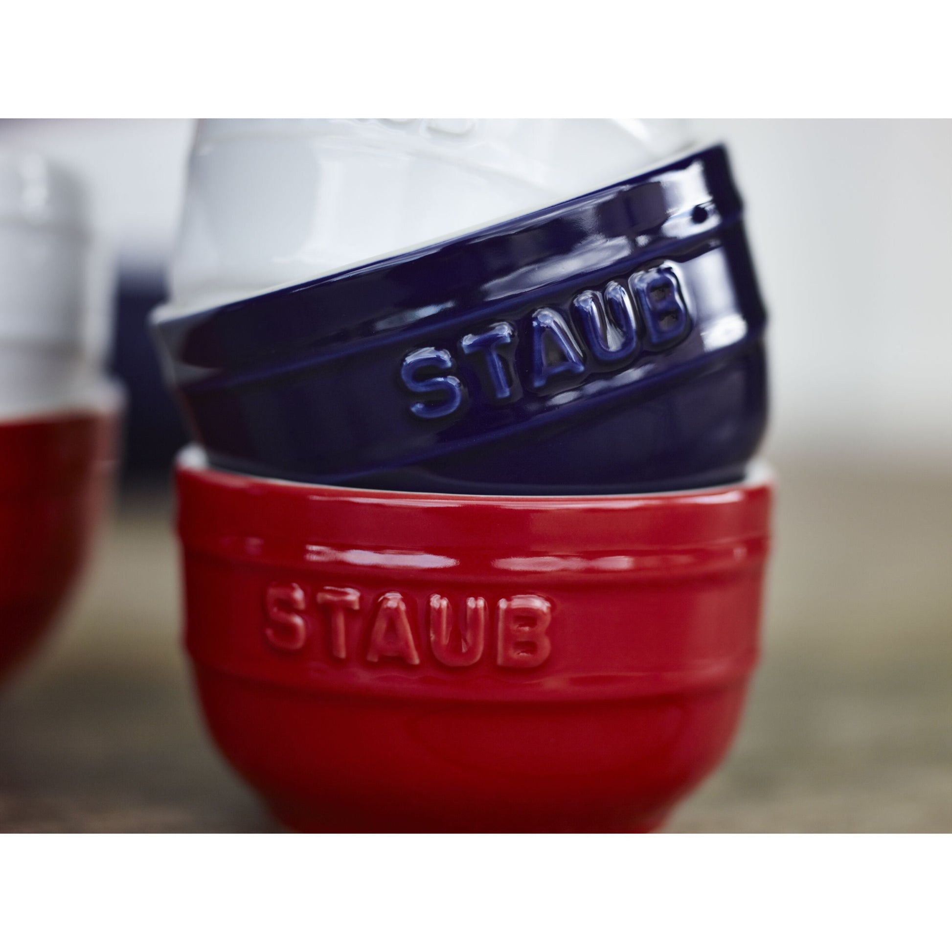 STAUB Ceramique 9 cm / 2 Piece Ceramic Round Ramekin Set, Cherry-Ramekin-DECOROLALA