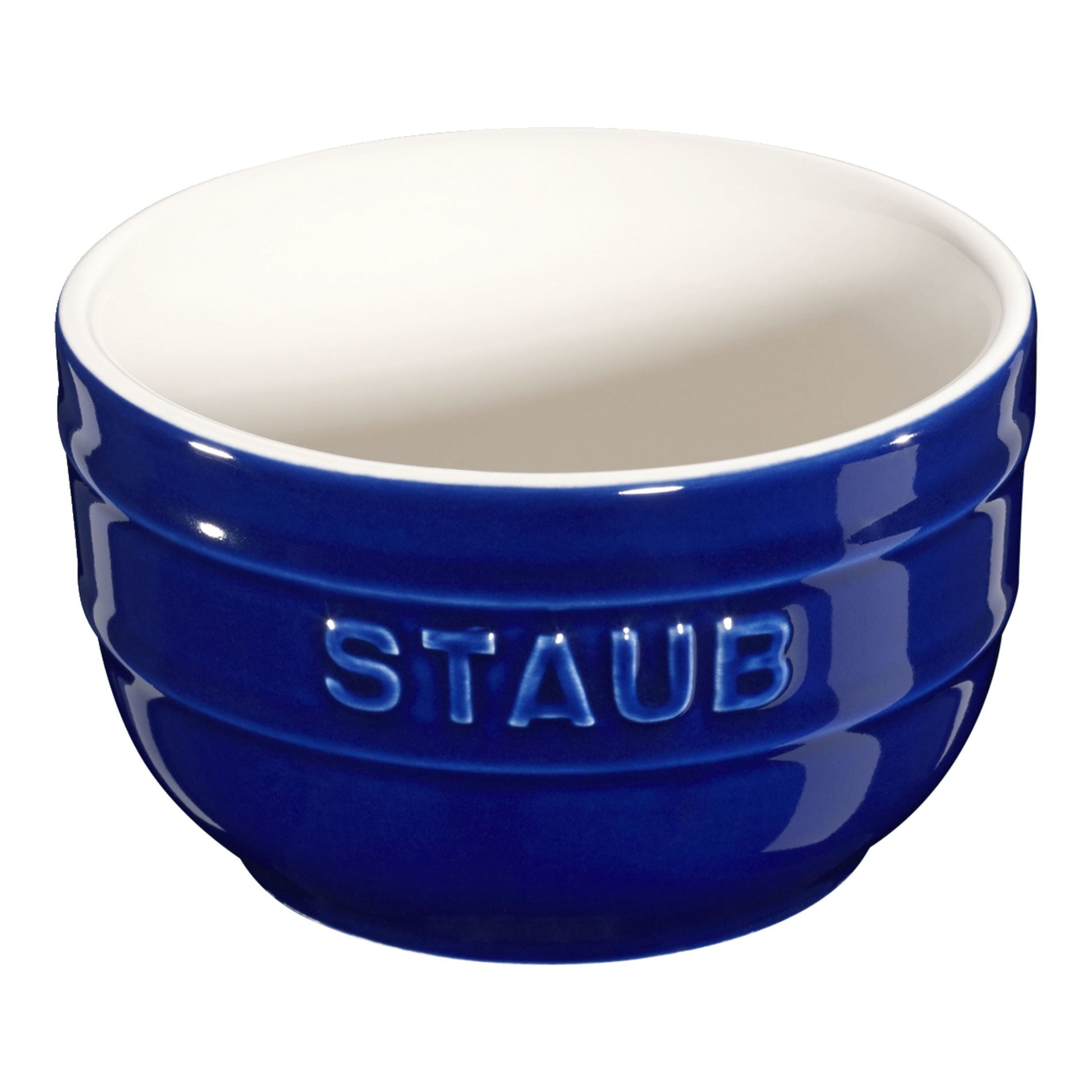 STAUB Ceramique 9 cm / 2 Piece Ceramic Round Ramekin Set, Dark-Blue-Ramekin-DECOROLALA