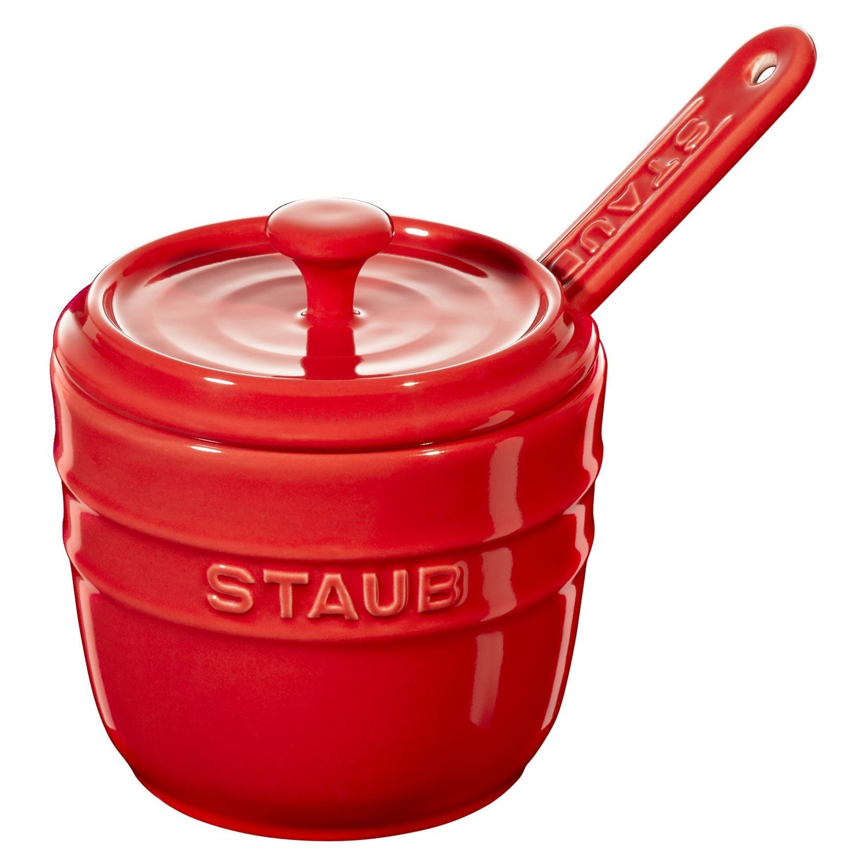 STAUB Ceramique 9 cm Ceramic Round Sugar Bowl, Cherry-Dinnerware-DECOROLALA