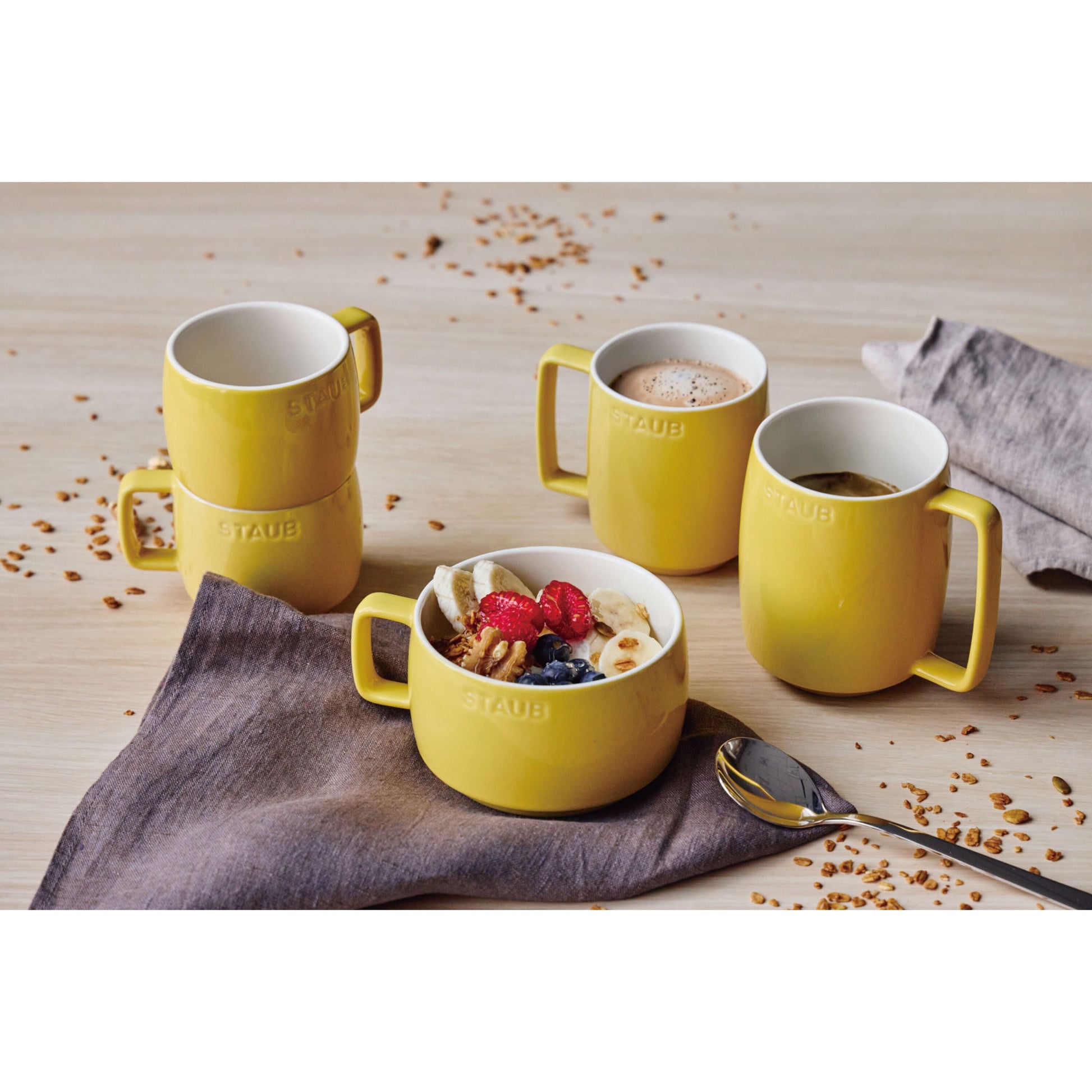 STAUB Ceramique Ceramic Mug, Citron, 250ml-Mug-DECOROLALA