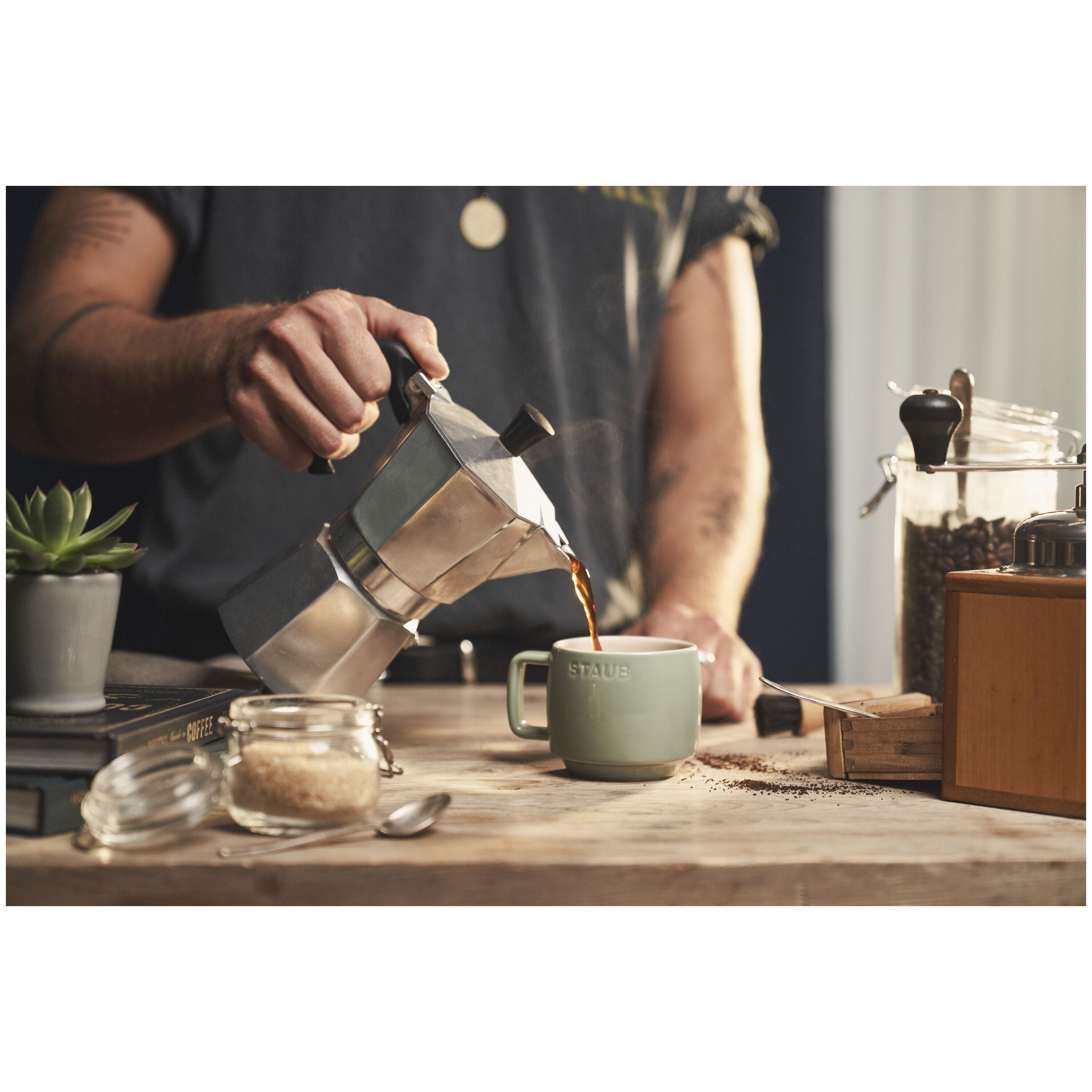 STAUB Ceramique Ceramic Mug, Eucalyptus, 250ml-Mug-DECOROLALA