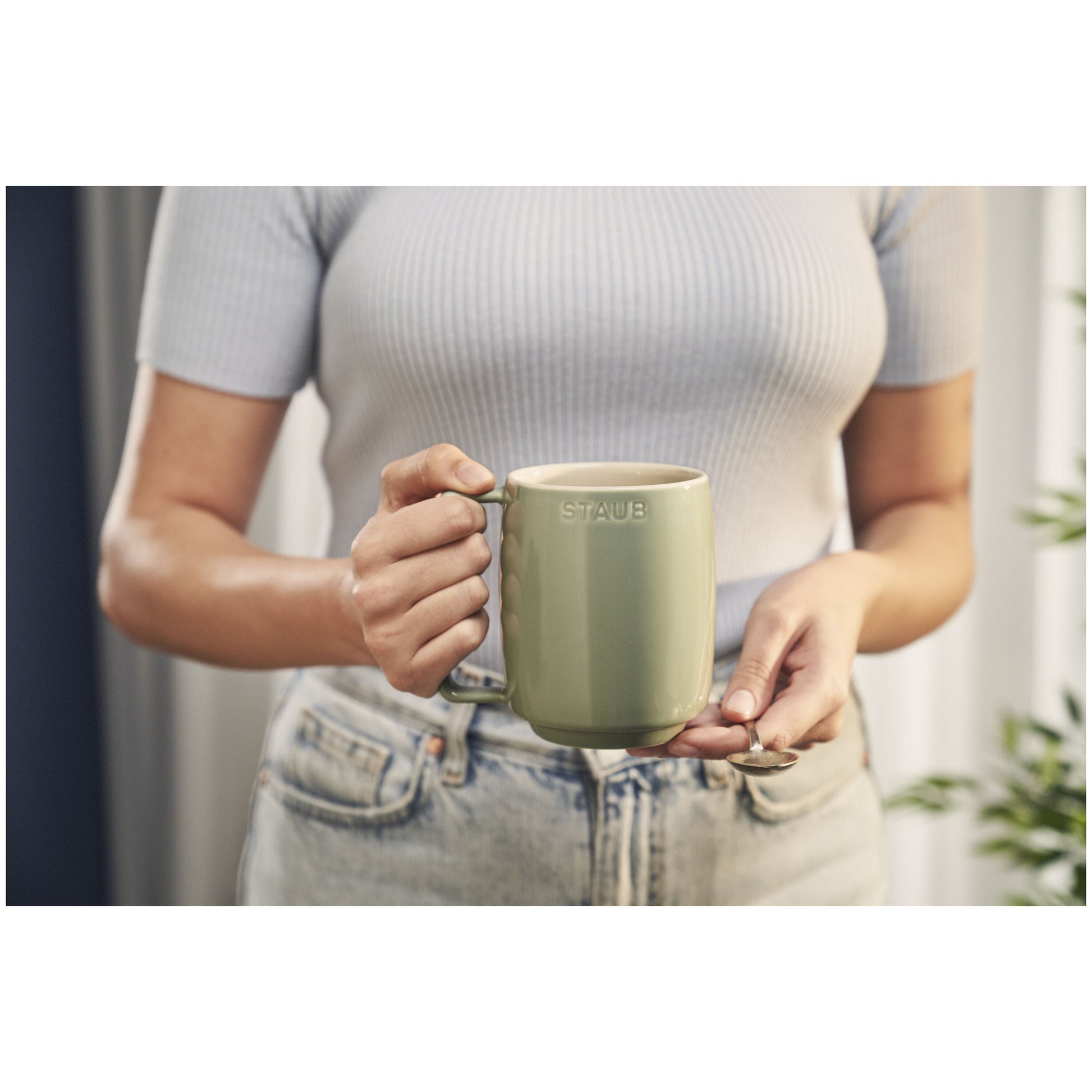 STAUB Ceramique Ceramic Mug, Eucalyptus, 475ml-Mug-DECOROLALA