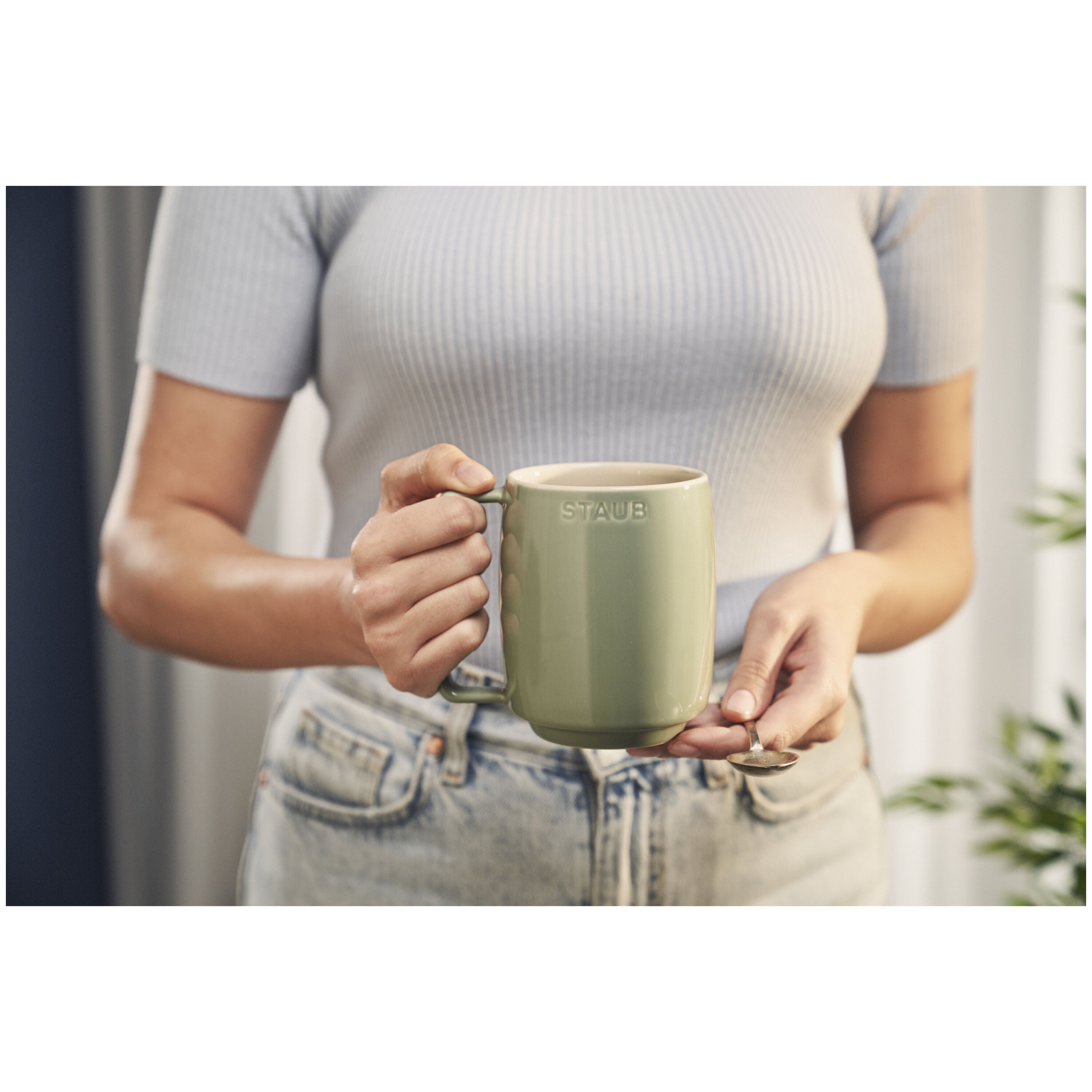 STAUB Ceramique Ceramic Mug, Eucalyptus, 475ml-Mug-DECOROLALA