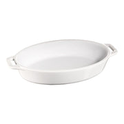 STAUB Ceramique Ceramic Oval Baking Dish 1L White-Bakeware-DECOROLALA