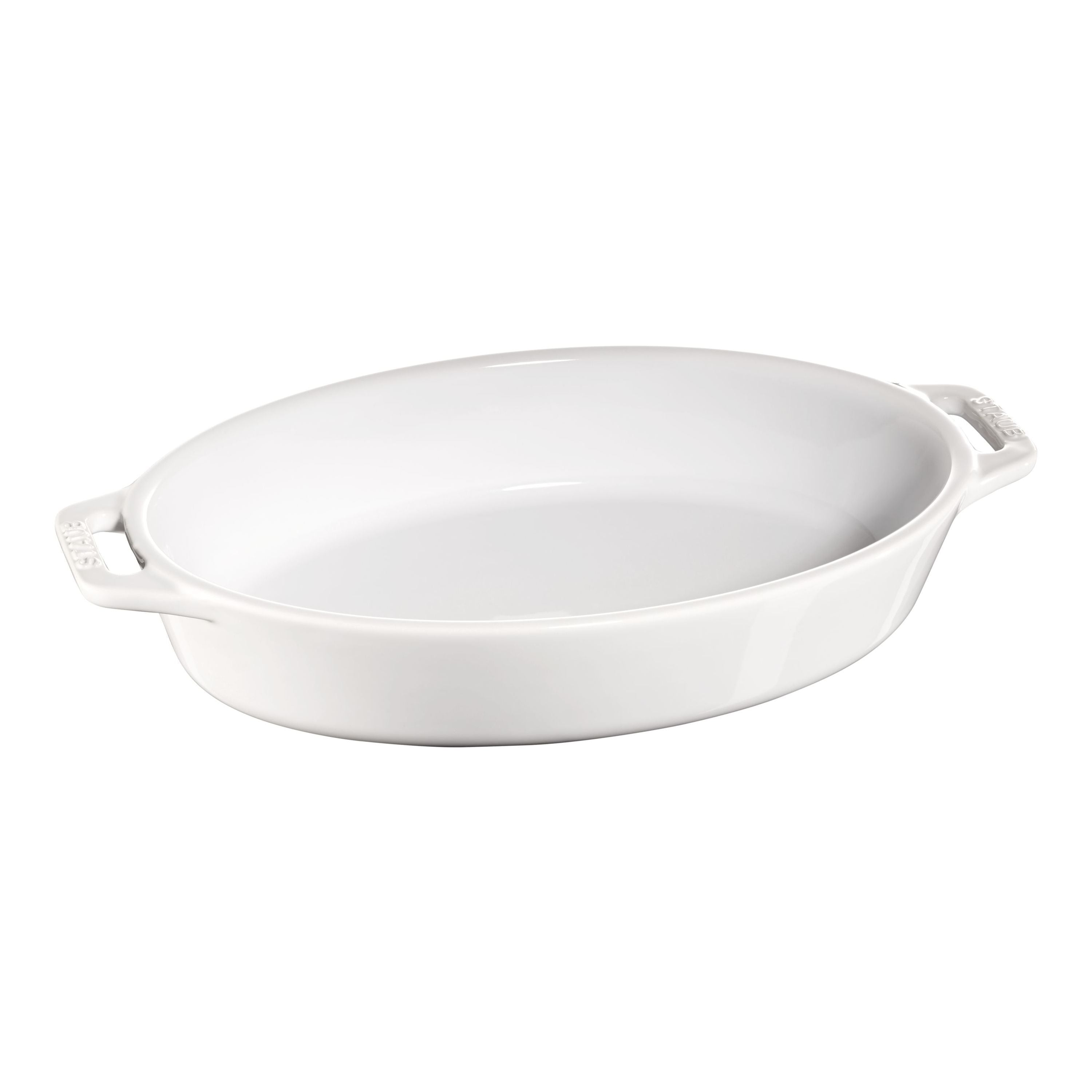 STAUB Ceramique Ceramic Oval Baking Dish 1L White-Bakeware-DECOROLALA