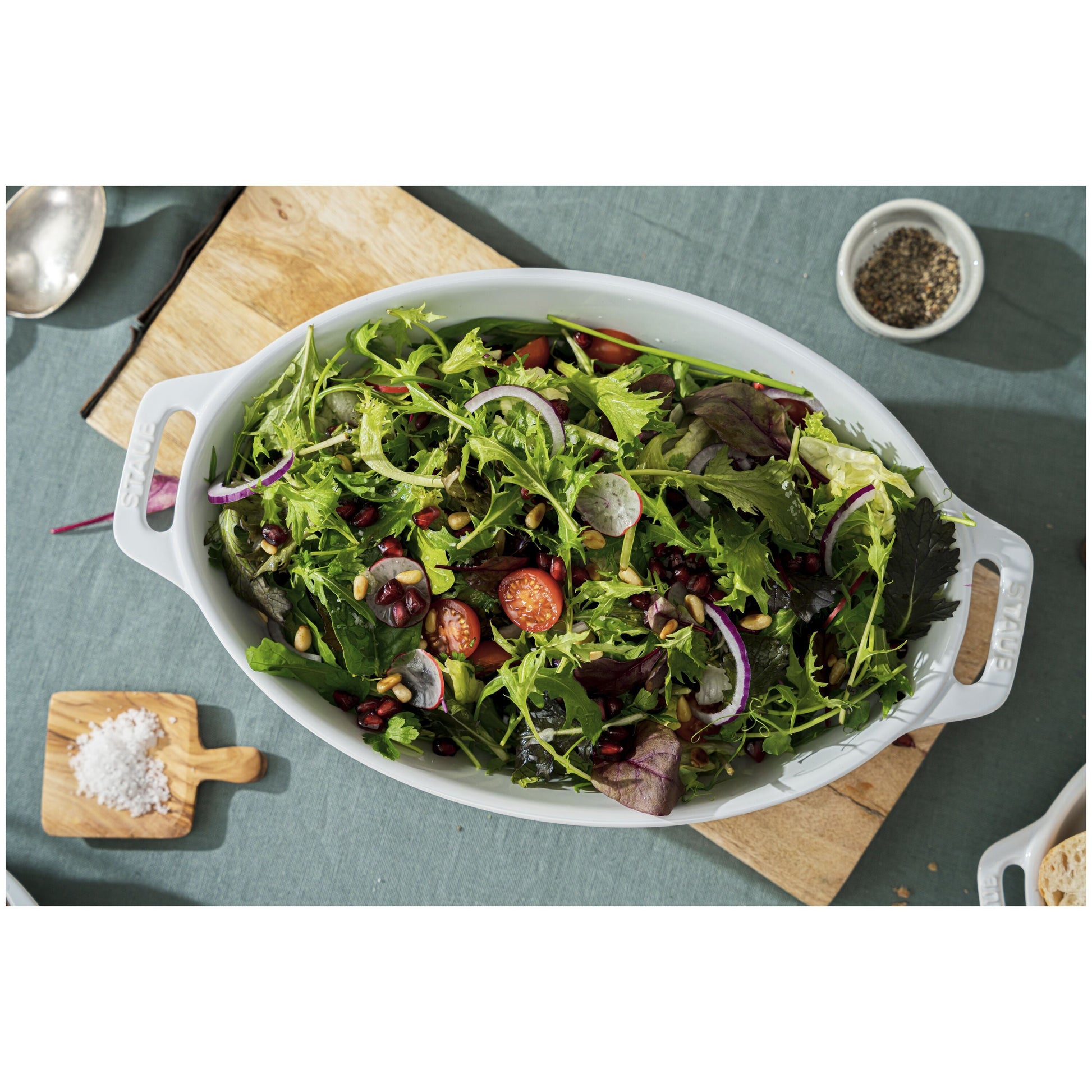 STAUB Ceramique Mixed Baking Dish Set White 3 Piece-Bakeware Set-DECOROLALA