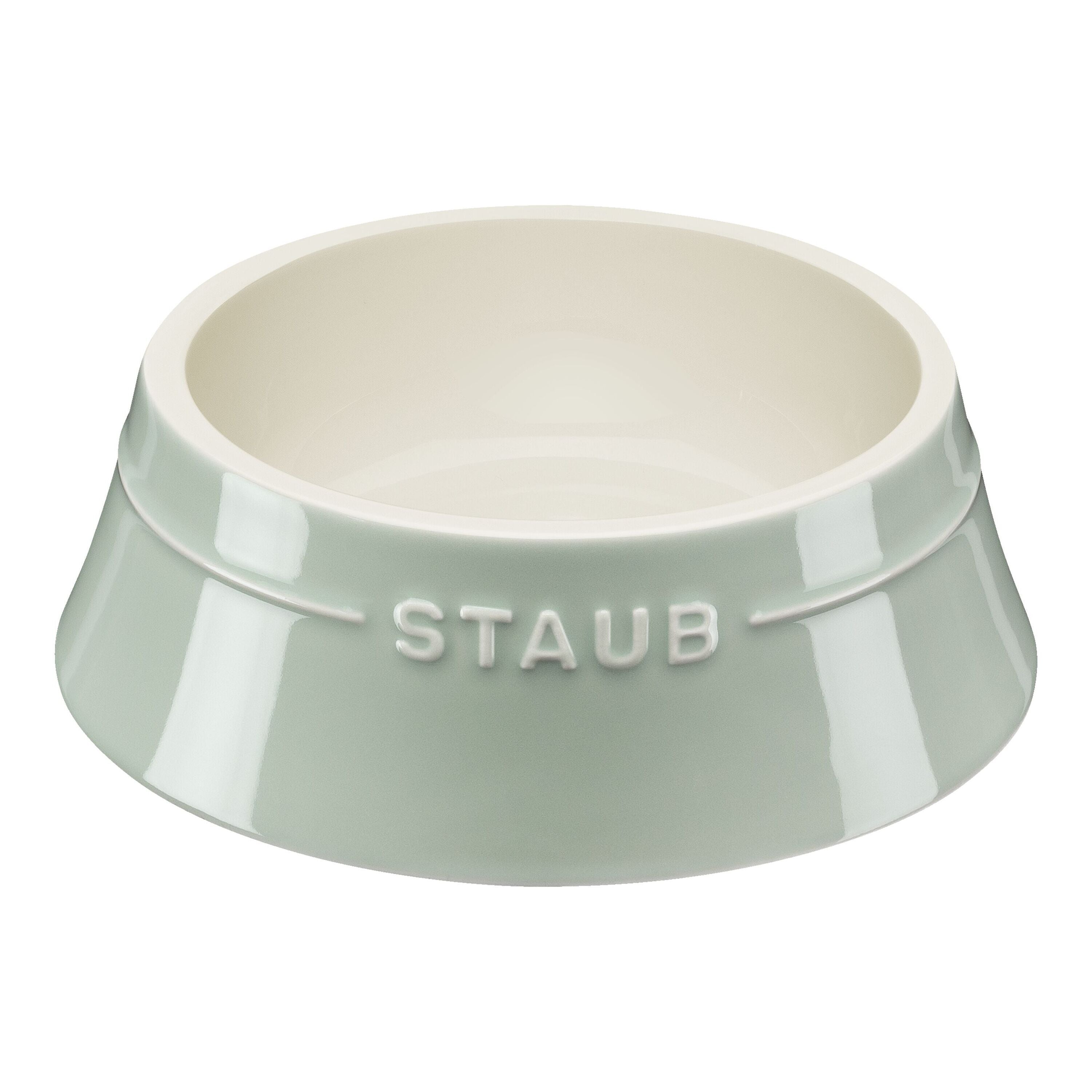 STAUB Ceramique Pet Bowl 400 ml, Ceramic, Eucalyptus-n/a-DECOROLALA