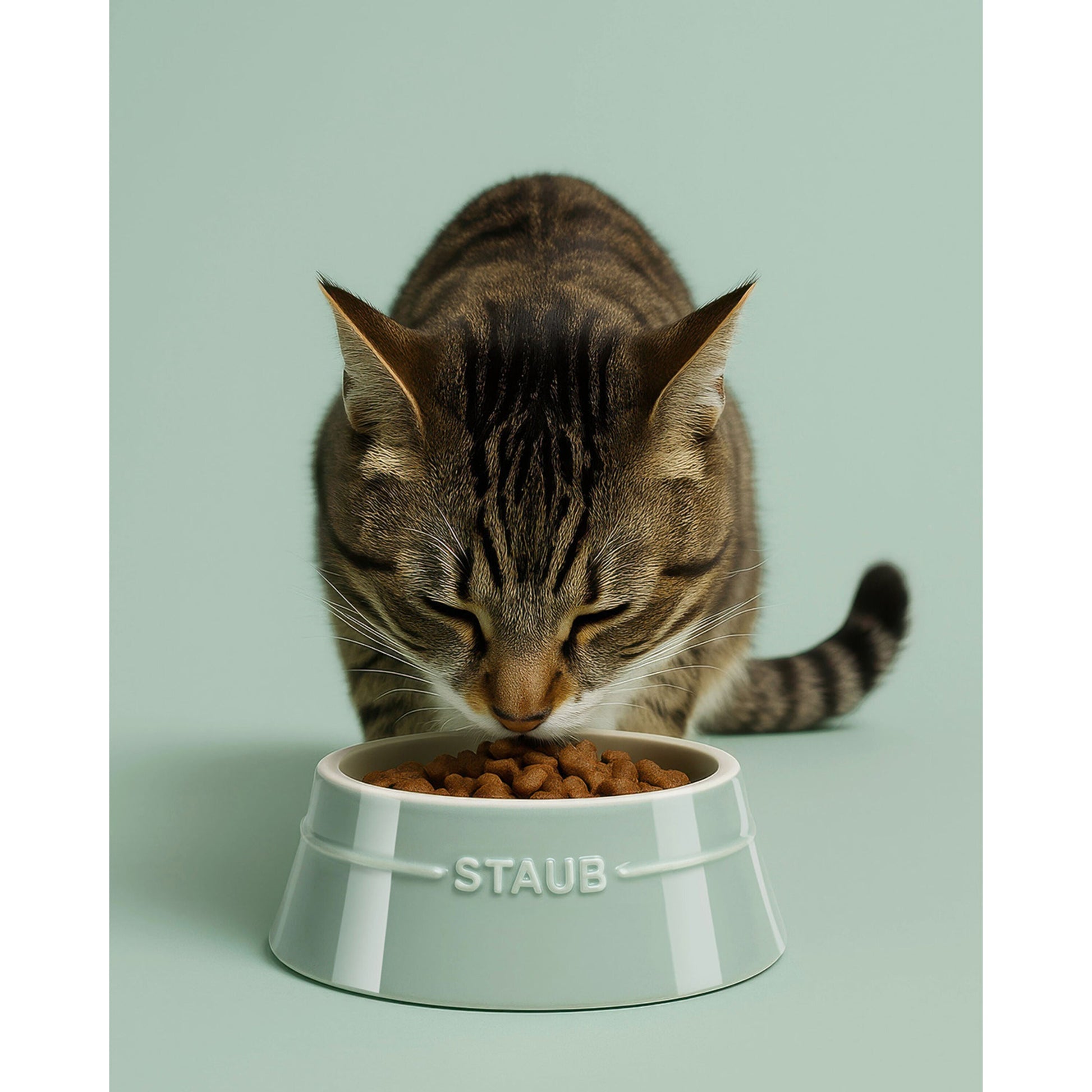 STAUB Ceramique Pet Bowl 800 ml, Ceramic, Eucalyptus-n/a-DECOROLALA