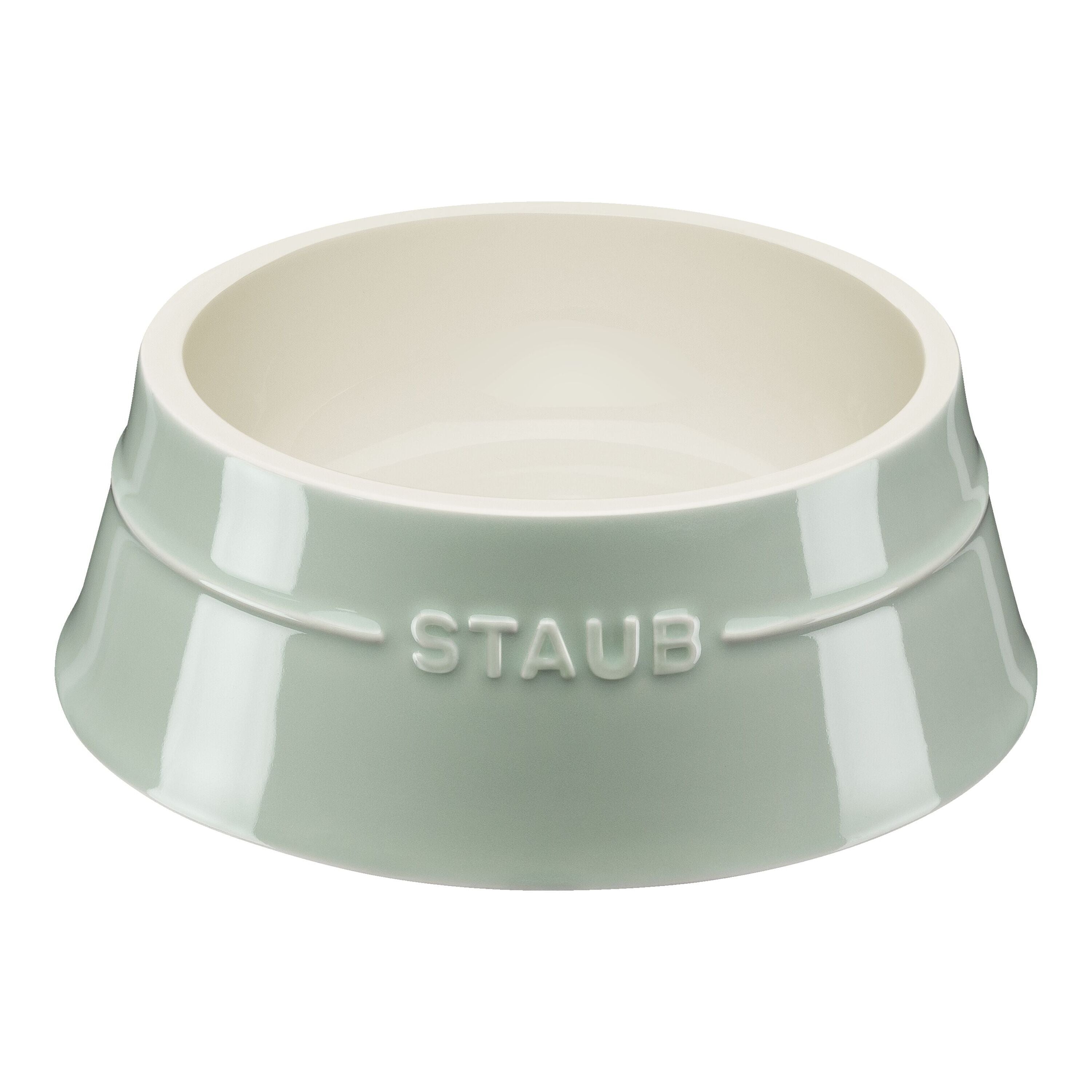 STAUB Ceramique Pet Bowl 800 ml, Ceramic, Eucalyptus-n/a-DECOROLALA