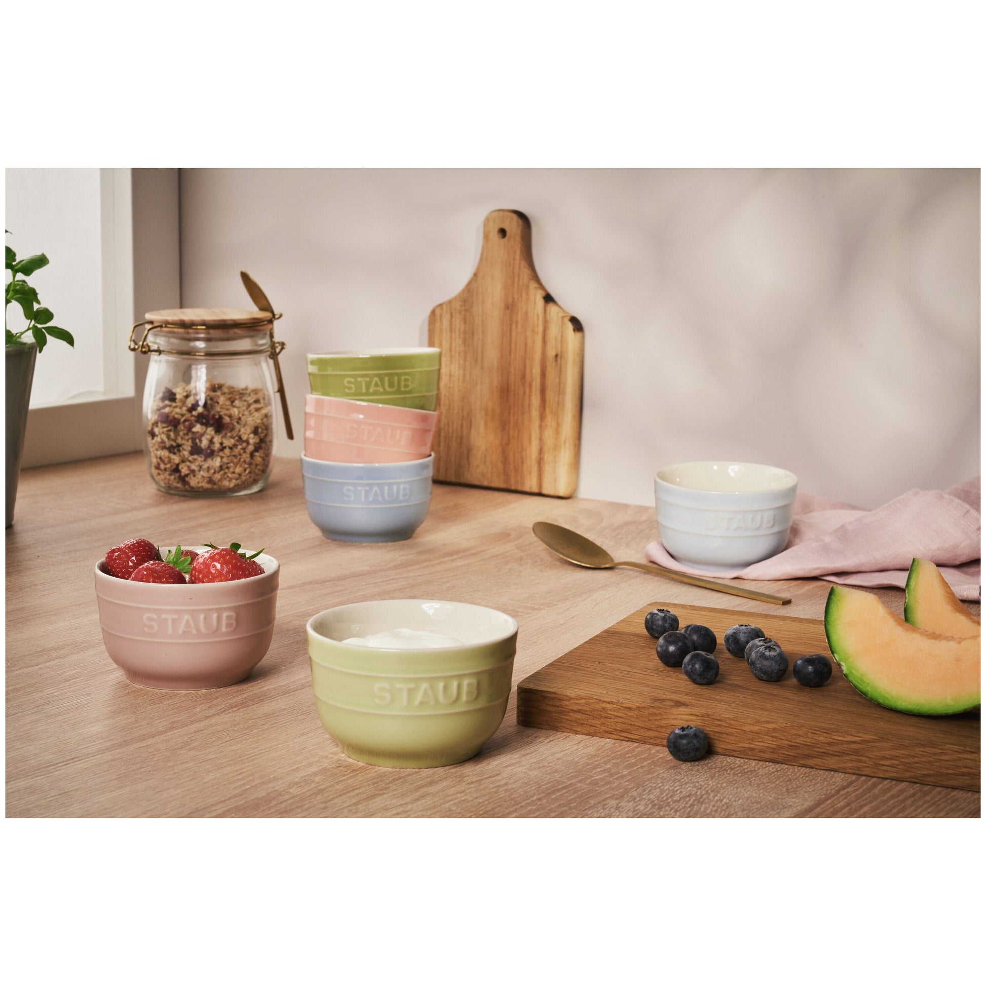 STAUB Ceramique Ramekin Set - 9cm Mixed Colours-DECOROLALA
