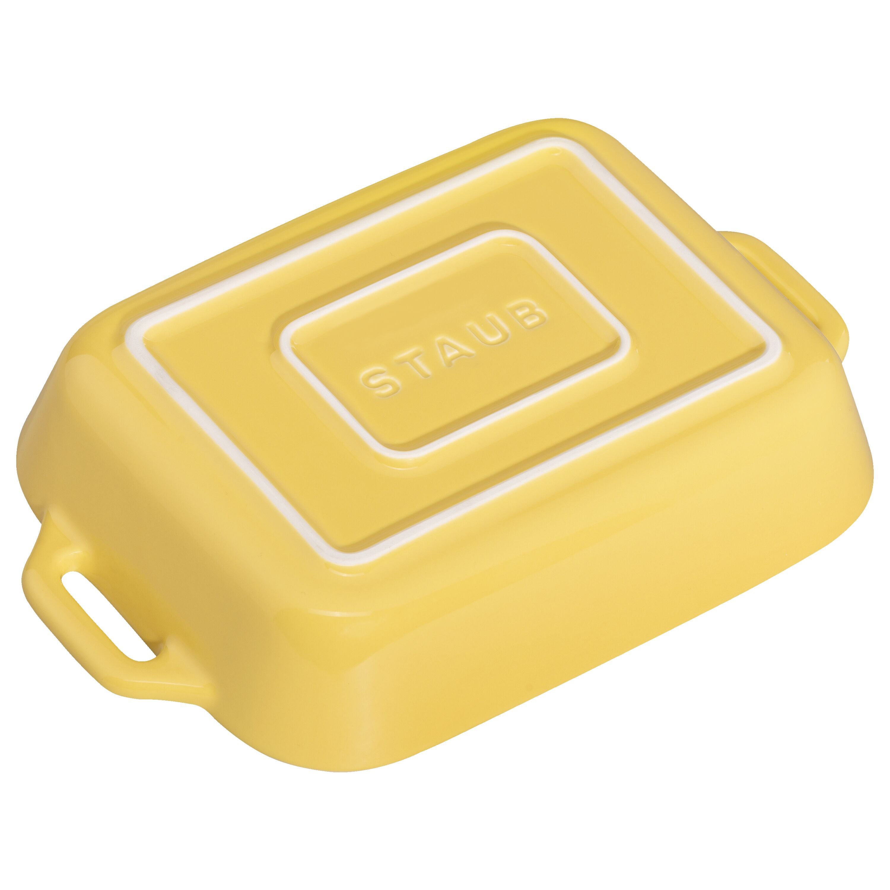 STAUB Ceramique Rectangular Baking Dish Set Citron 2 Piece-Bakeware-DECOROLALA