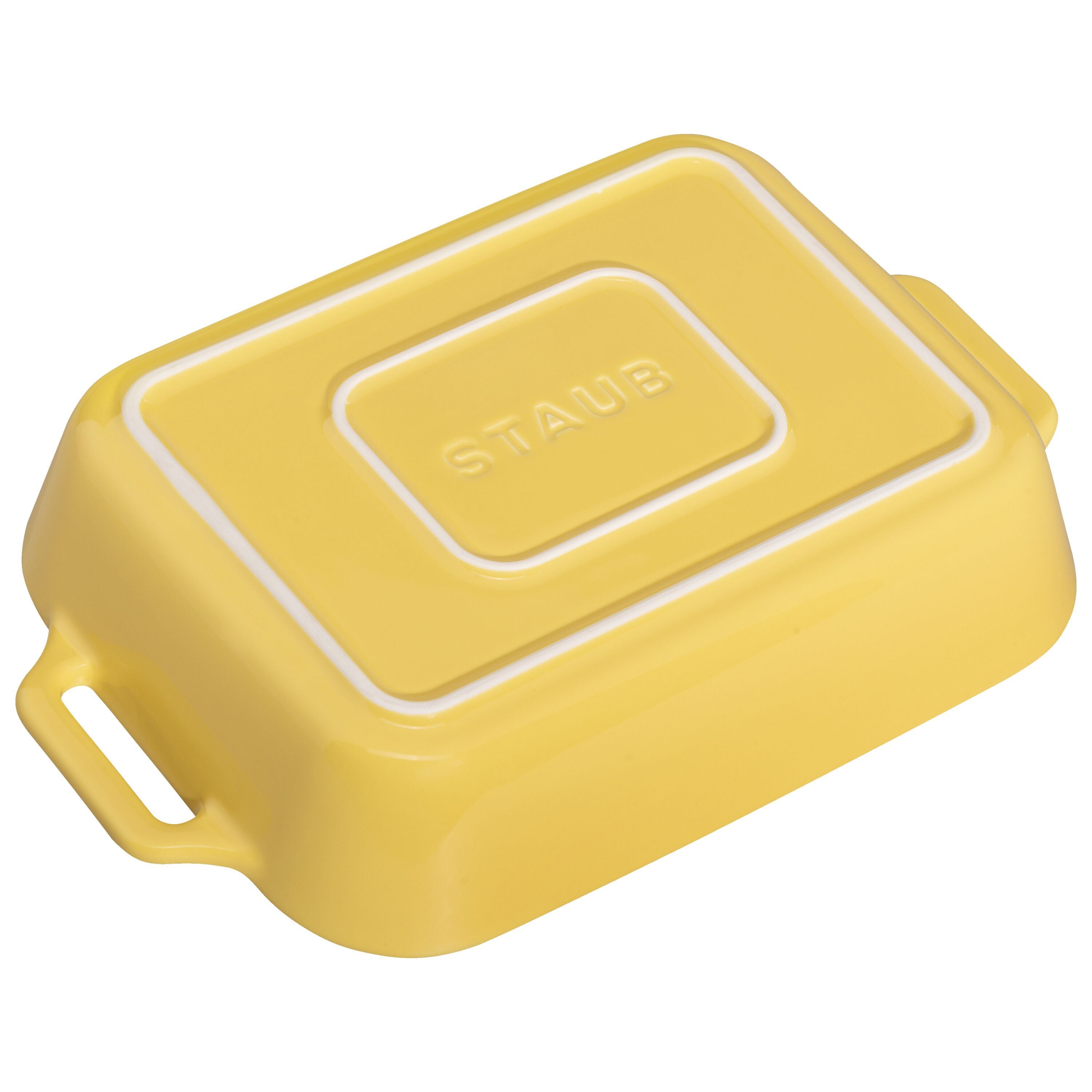 STAUB Ceramique Rectangular Baking Dish Set Citron 2 Piece-Bakeware-DECOROLALA