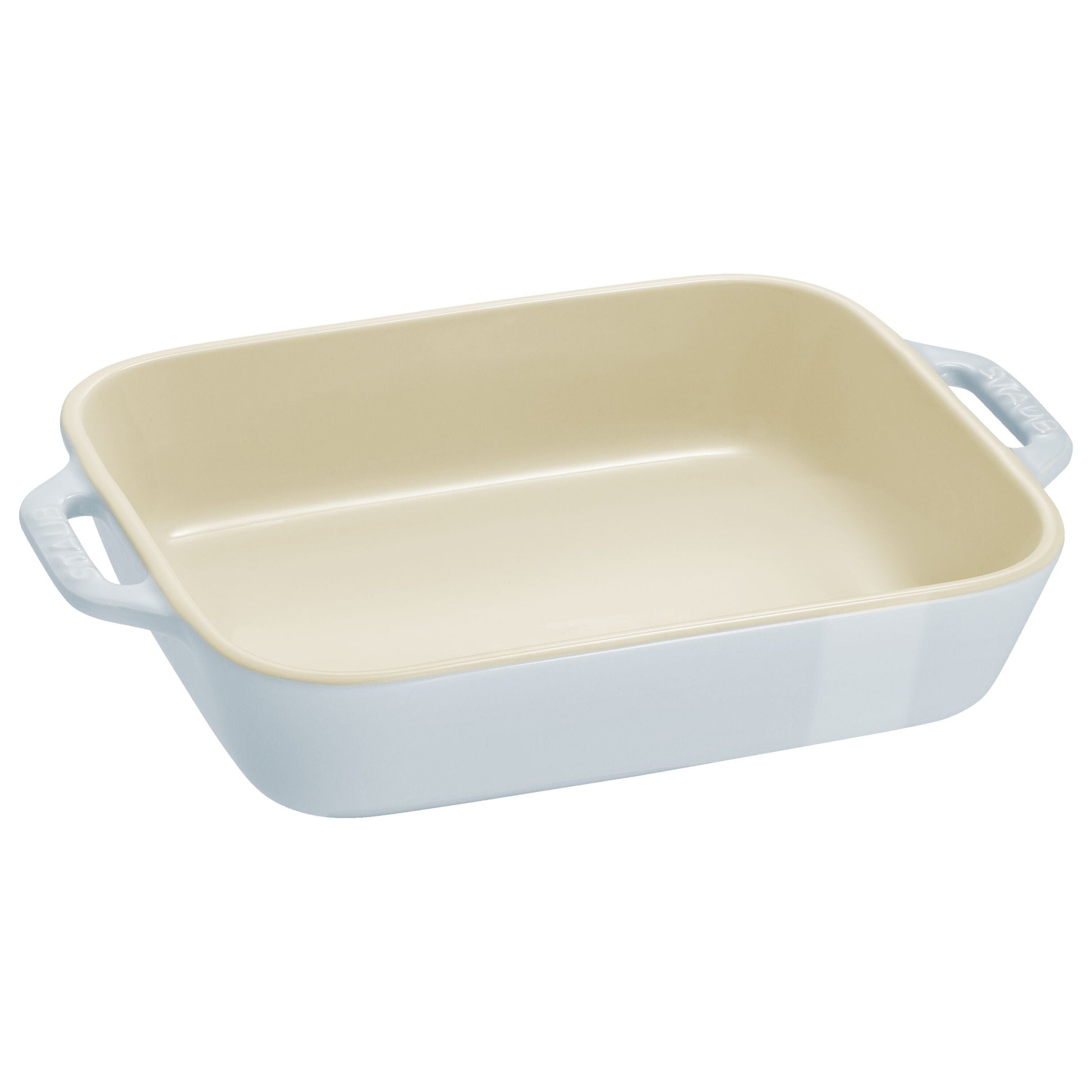 STAUB Ceramique Rectangular Baking Dish Set Macaron Light Blue 3 Piece-Bakeware Set-DECOROLALA