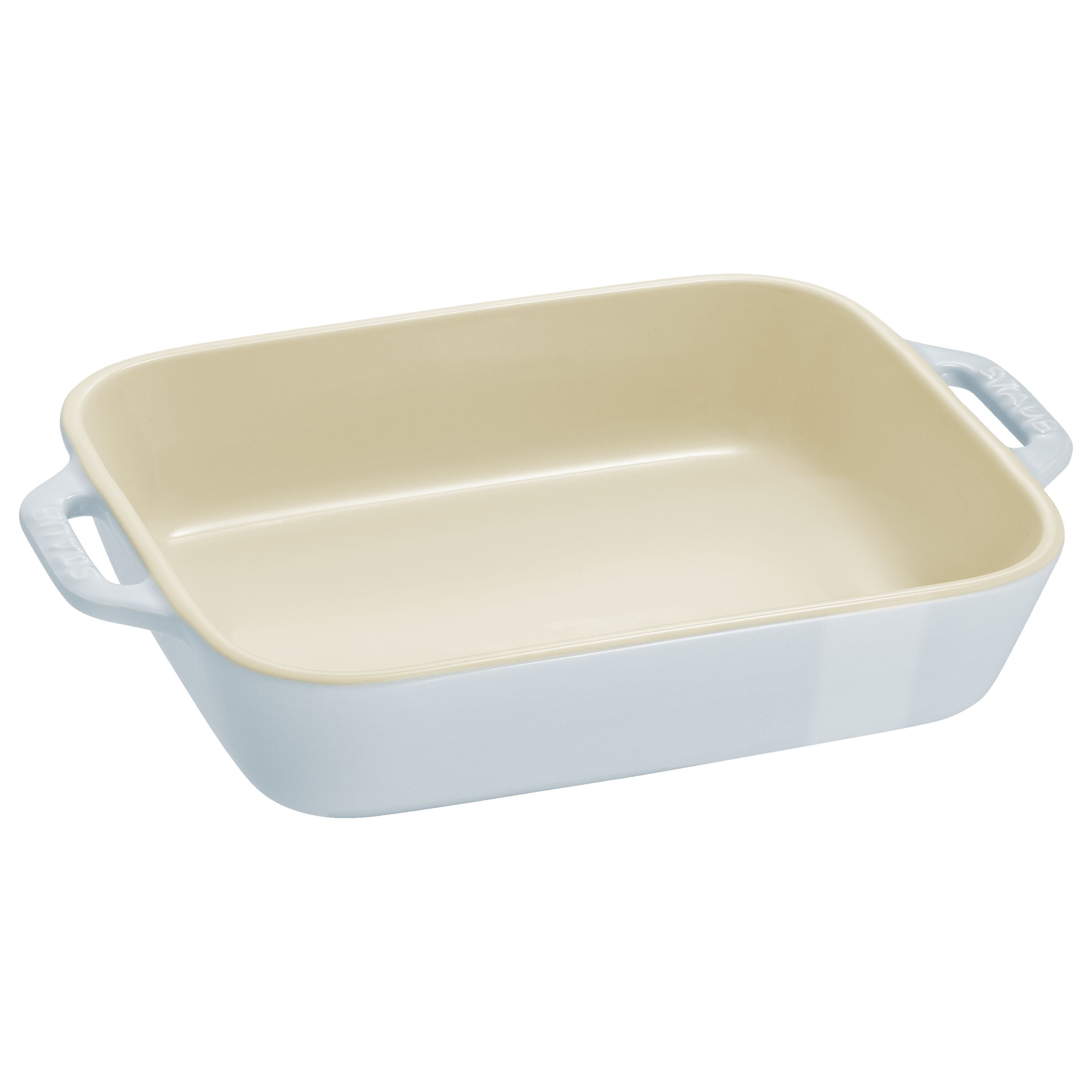 STAUB Ceramique Rectangular Baking Dish Set Macaron Light Blue 3 Piece-Bakeware Set-DECOROLALA