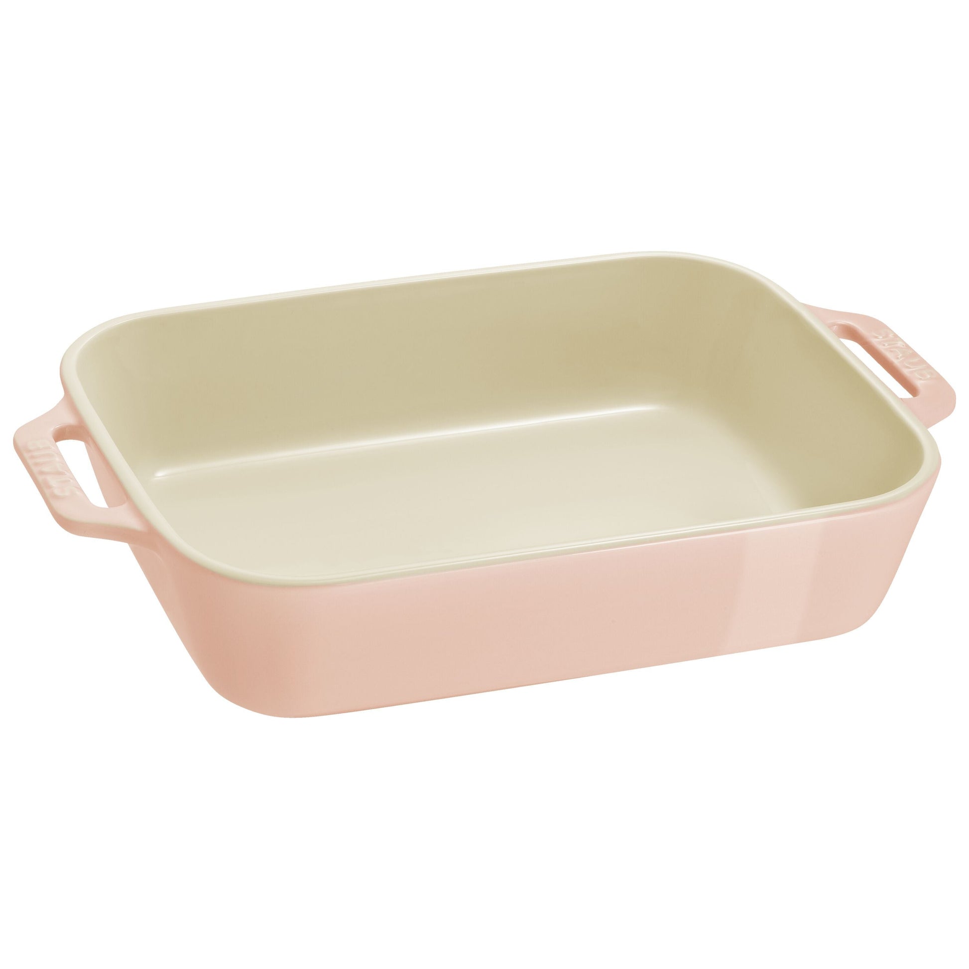 STAUB Ceramique Rectangular Baking Dish Set Macaron Light Pink 3 Piece-Bakeware Set-DECOROLALA