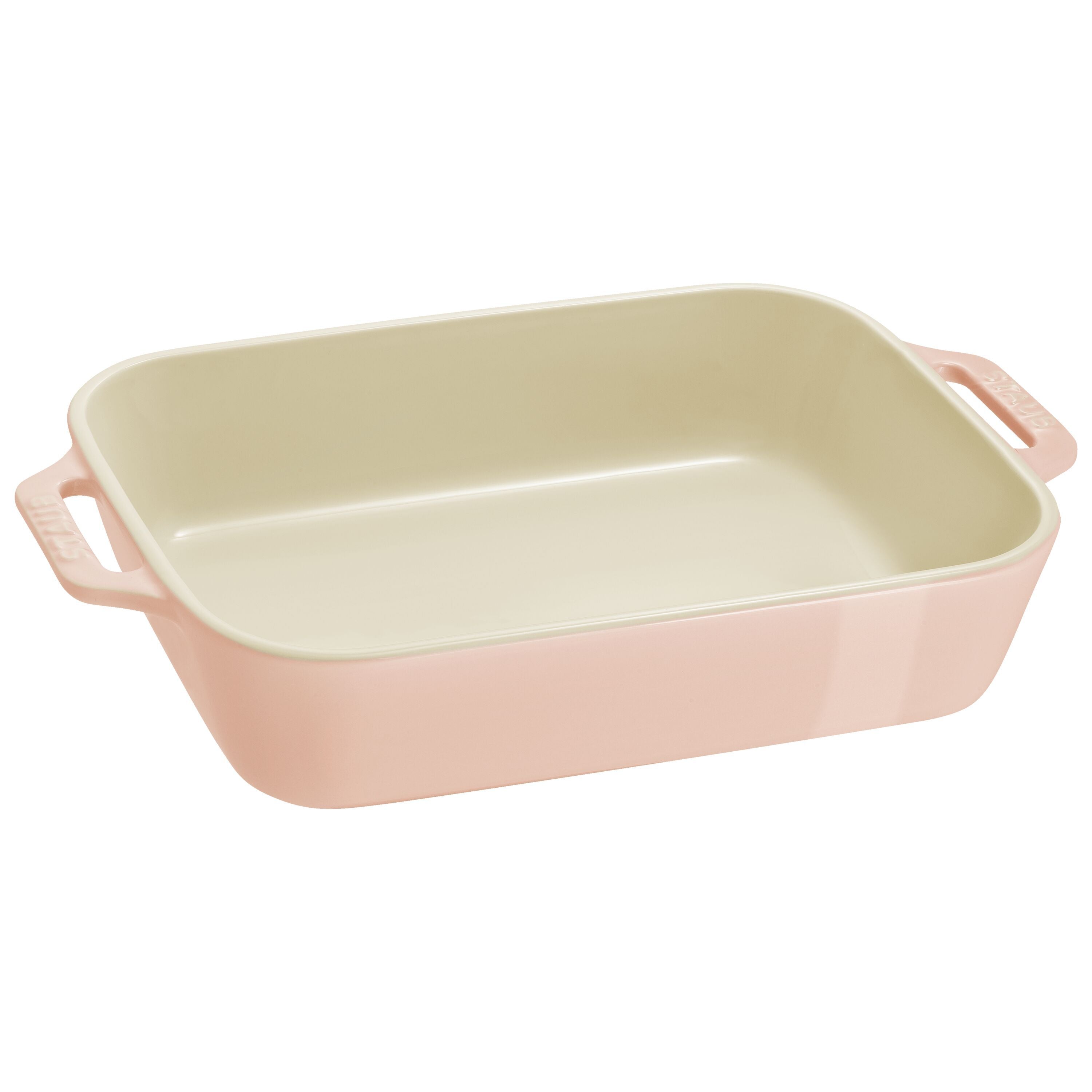 STAUB Ceramique Rectangular Baking Dish Set Macaron Light Pink 3 Piece-Bakeware Set-DECOROLALA