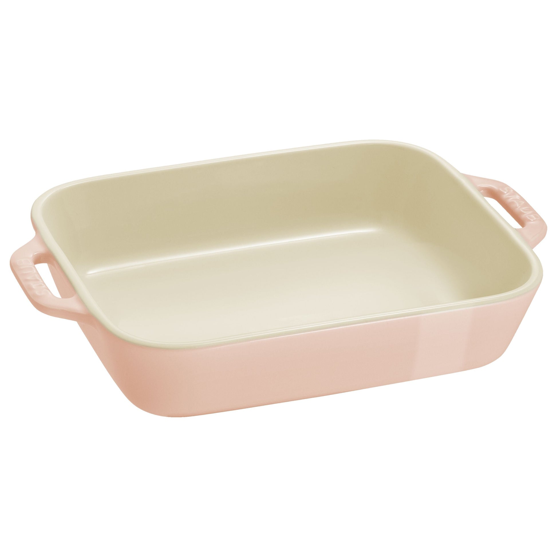 STAUB Ceramique Rectangular Baking Dish Set Macaron Light Pink 3 Piece-Bakeware Set-DECOROLALA
