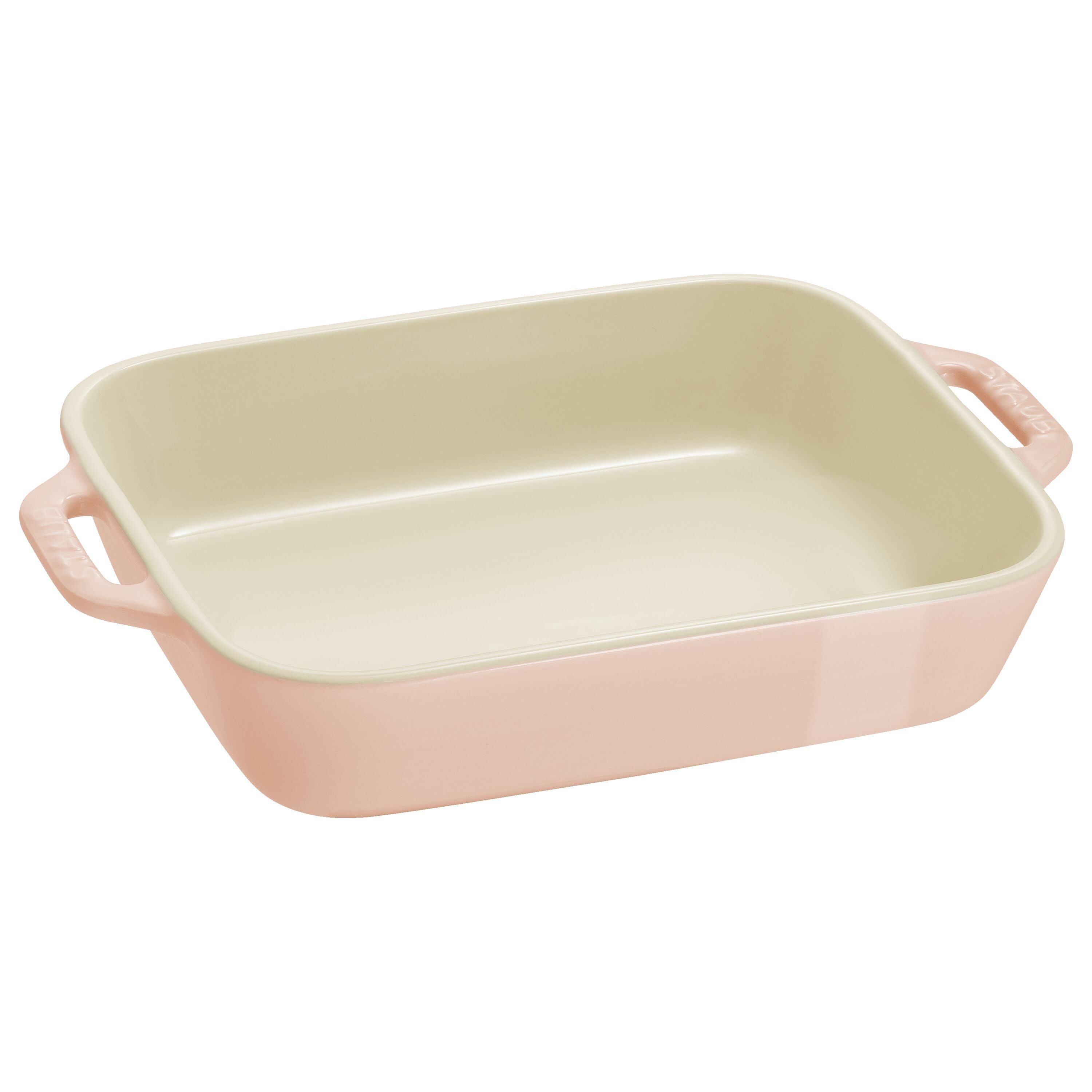 STAUB Ceramique Rectangular Baking Dish Set Macaron Light Pink 3 Piece-Bakeware Set-DECOROLALA