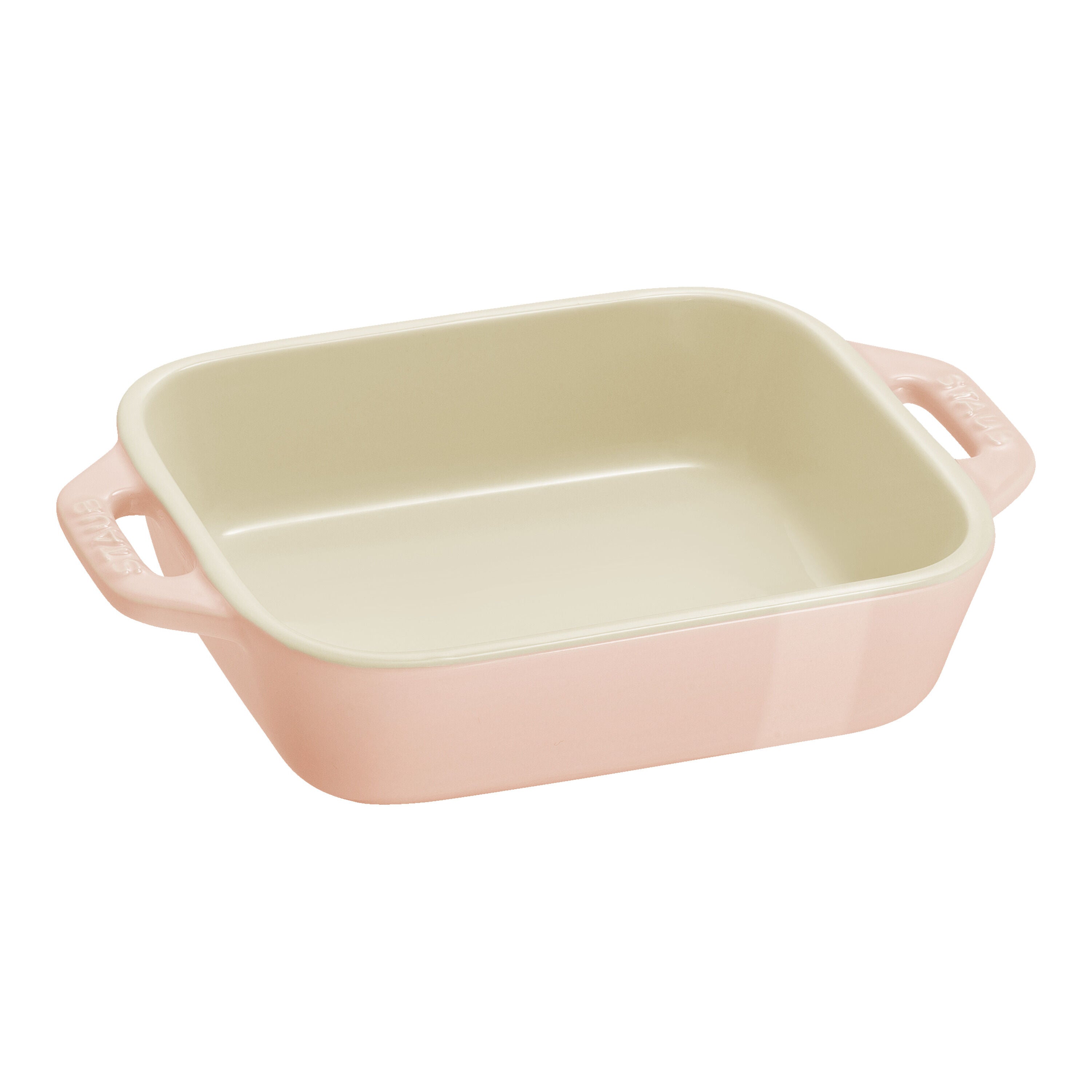 STAUB Ceramique Rectangular Baking Dish Set Macaron Light Pink 3 Piece-Bakeware Set-DECOROLALA