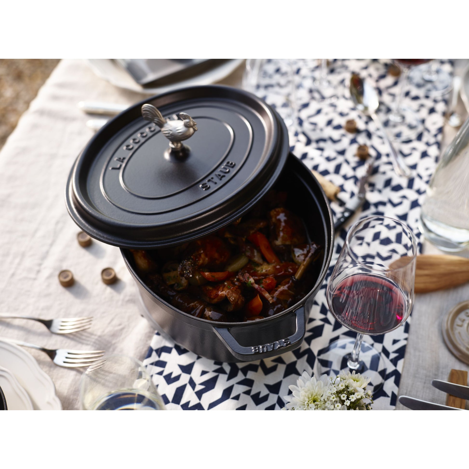STAUB Cocotte Roasting Pan Knob - Stainless Steel-Pot-DECOROLALA