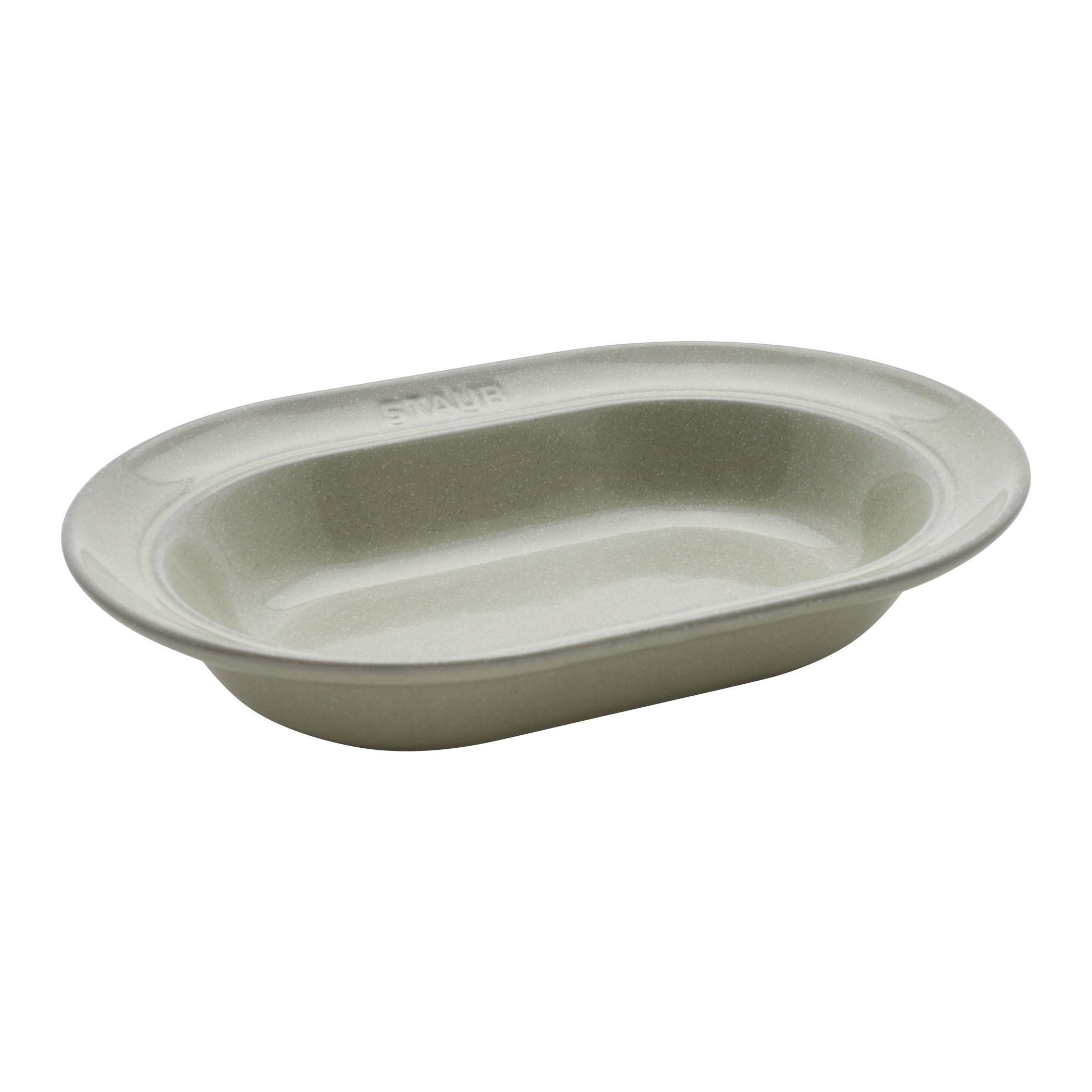STAUB Dining Line 25 cm Ceramic Oval Serving Dish, White Truffle-Serveware-DECOROLALA