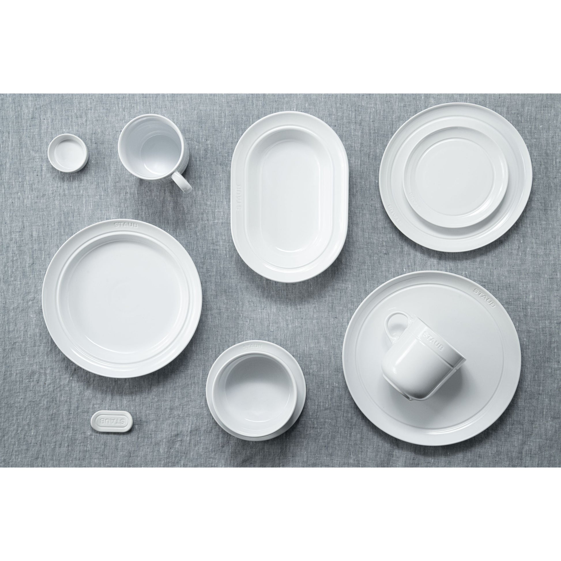 STAUB Dining Line Appetizer Plate Set 4pc-Dinnerware-DECOROLALA