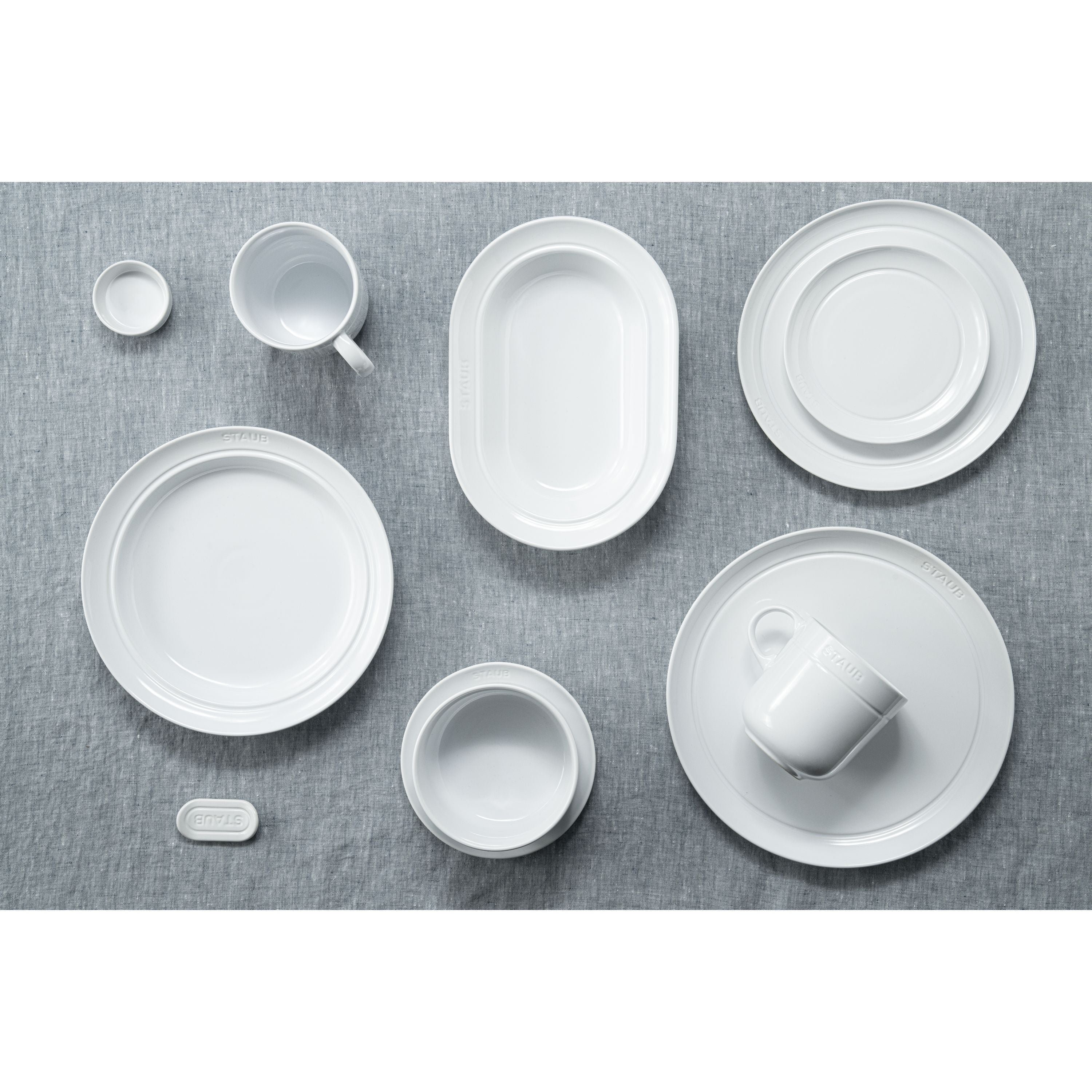STAUB Dining Line Appetizer Plate Set 4pc-Dinnerware-DECOROLALA