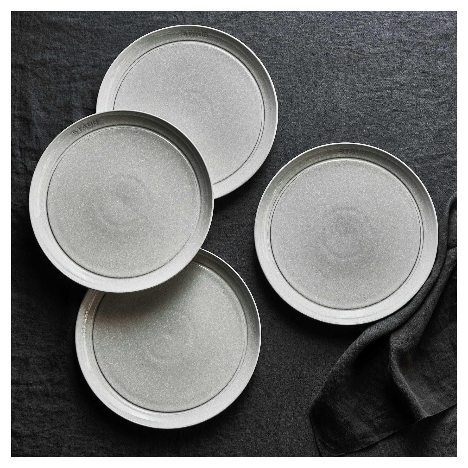 STAUB Dining Line Dinner Plate Set 4 Piece-Dinnerware-DECOROLALA