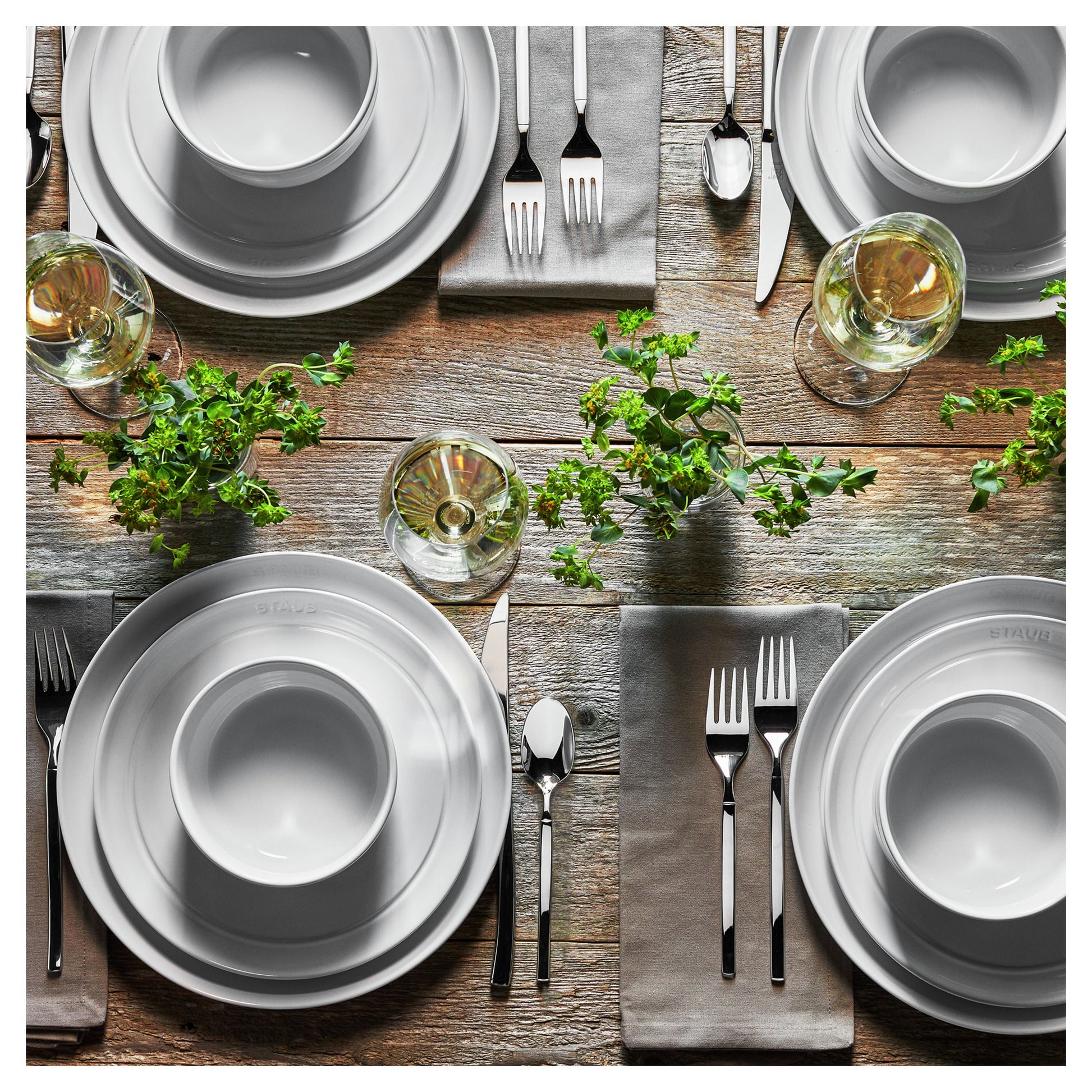 STAUB Dining Line Dinnerware Set 12 Piece-Dinnerware-DECOROLALA