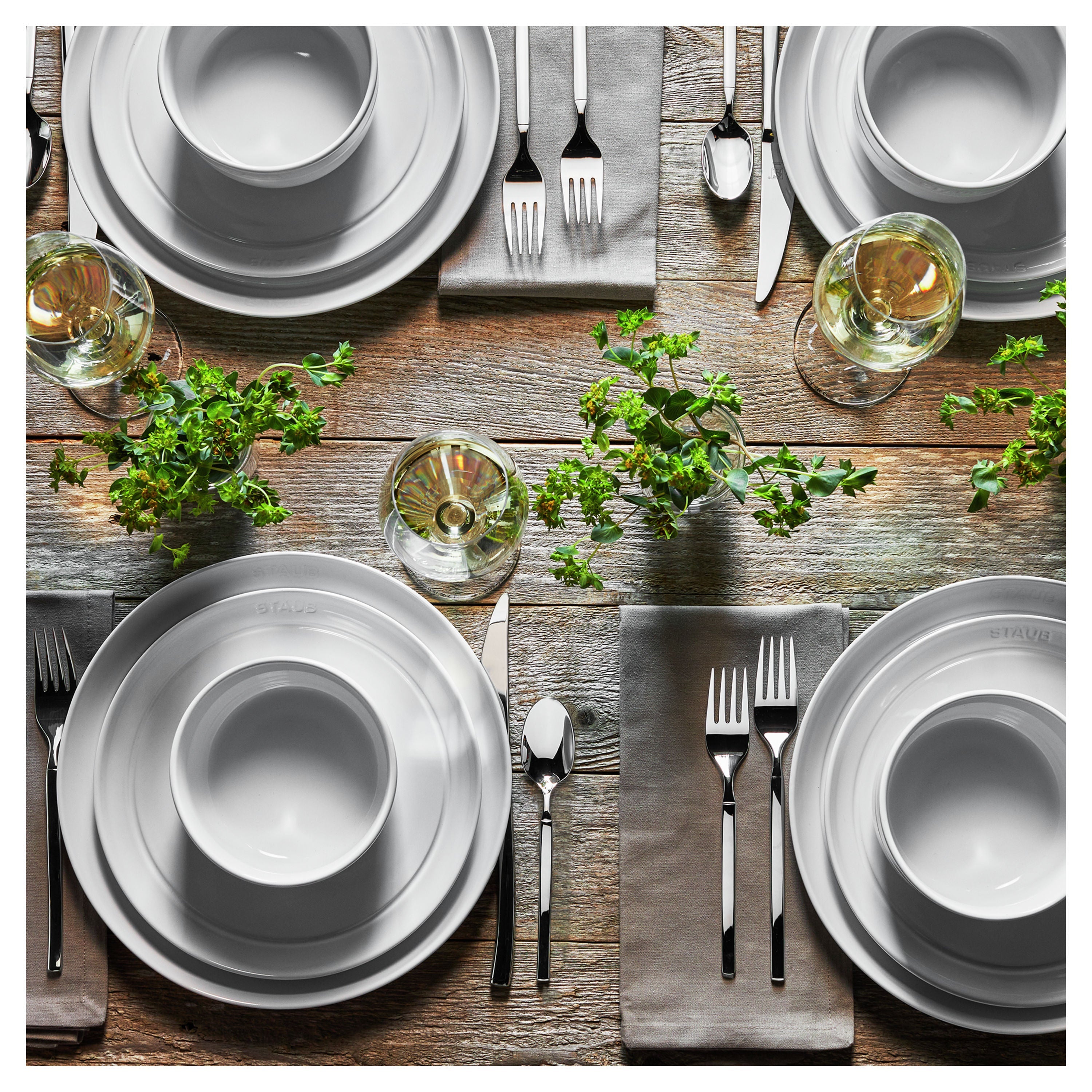 STAUB Dining Line Dinnerware Set 12 Piece-Dinnerware-DECOROLALA