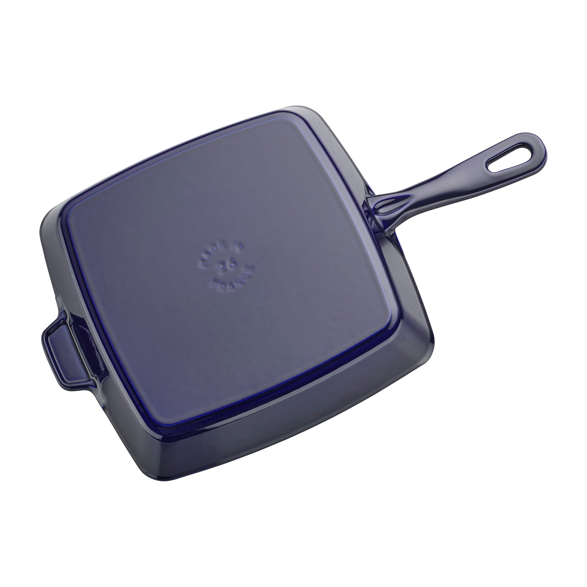 STAUB Grill Pans 26 cm Cast Iron Square American Grill, Dark-Blue-Cookware-DECOROLALA