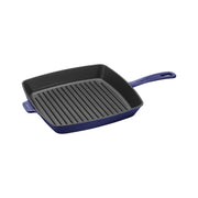STAUB Grill Pans 26 cm Cast Iron Square American Grill, Dark-Blue-Cookware-DECOROLALA