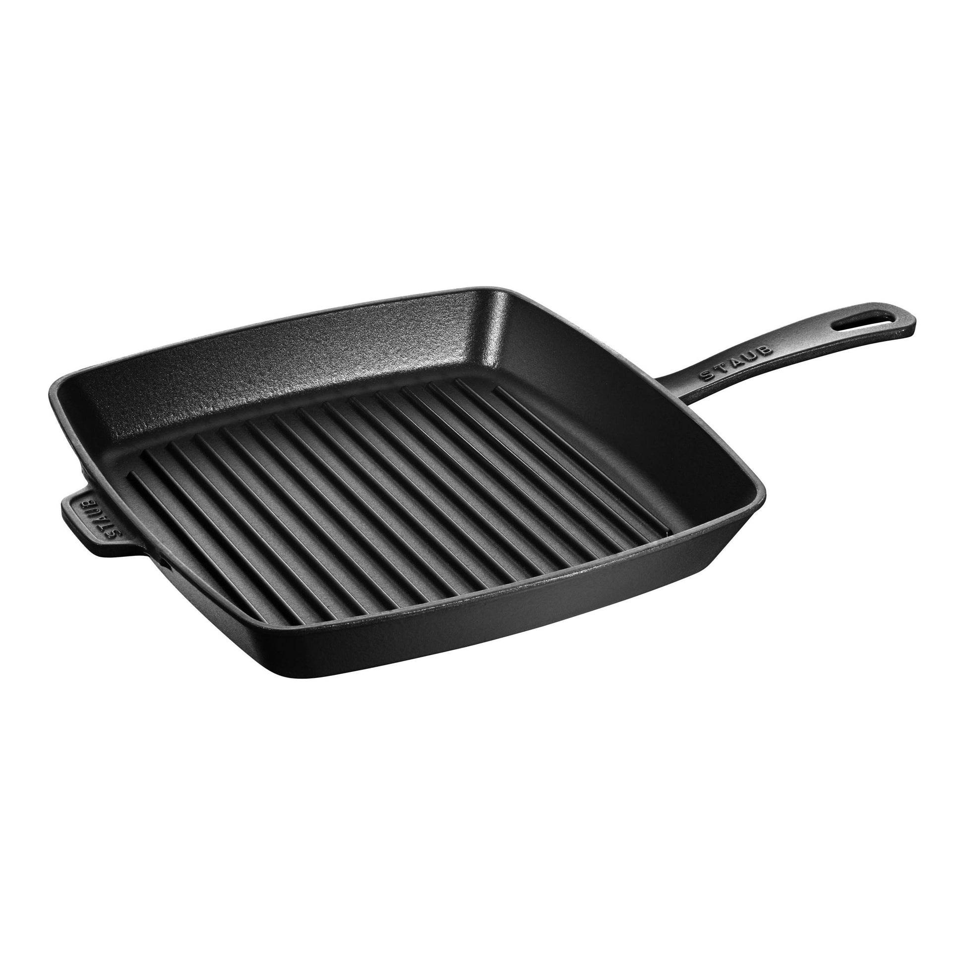 STAUB Grill Pans 30 cm Cast Iron Square American Grill, Black-12 Inch-DECOROLALA