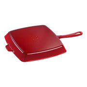 STAUB Grill Pans 30 cm Cast Iron Square American Grill, Cherry (Visual Imperfections - B STOCK)-n/a-DECOROLALA