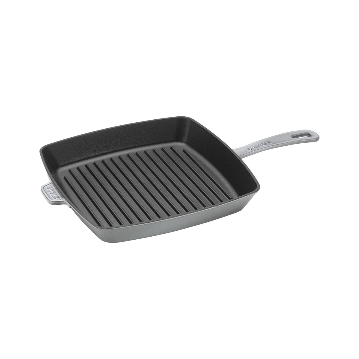 STAUB Grill Pans 30 cm Cast Iron Square American Grill, Graphite-Grey (Visual Imperfections - B STOCK)-n/a-DECOROLALA