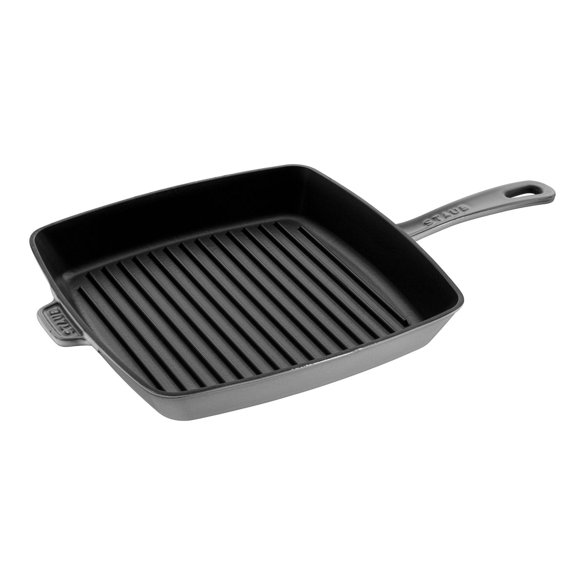 STAUB Grill Pans 30 cm Cast Iron Square American Grill, Graphite-Grey (Visual Imperfections - B STOCK)-n/a-DECOROLALA
