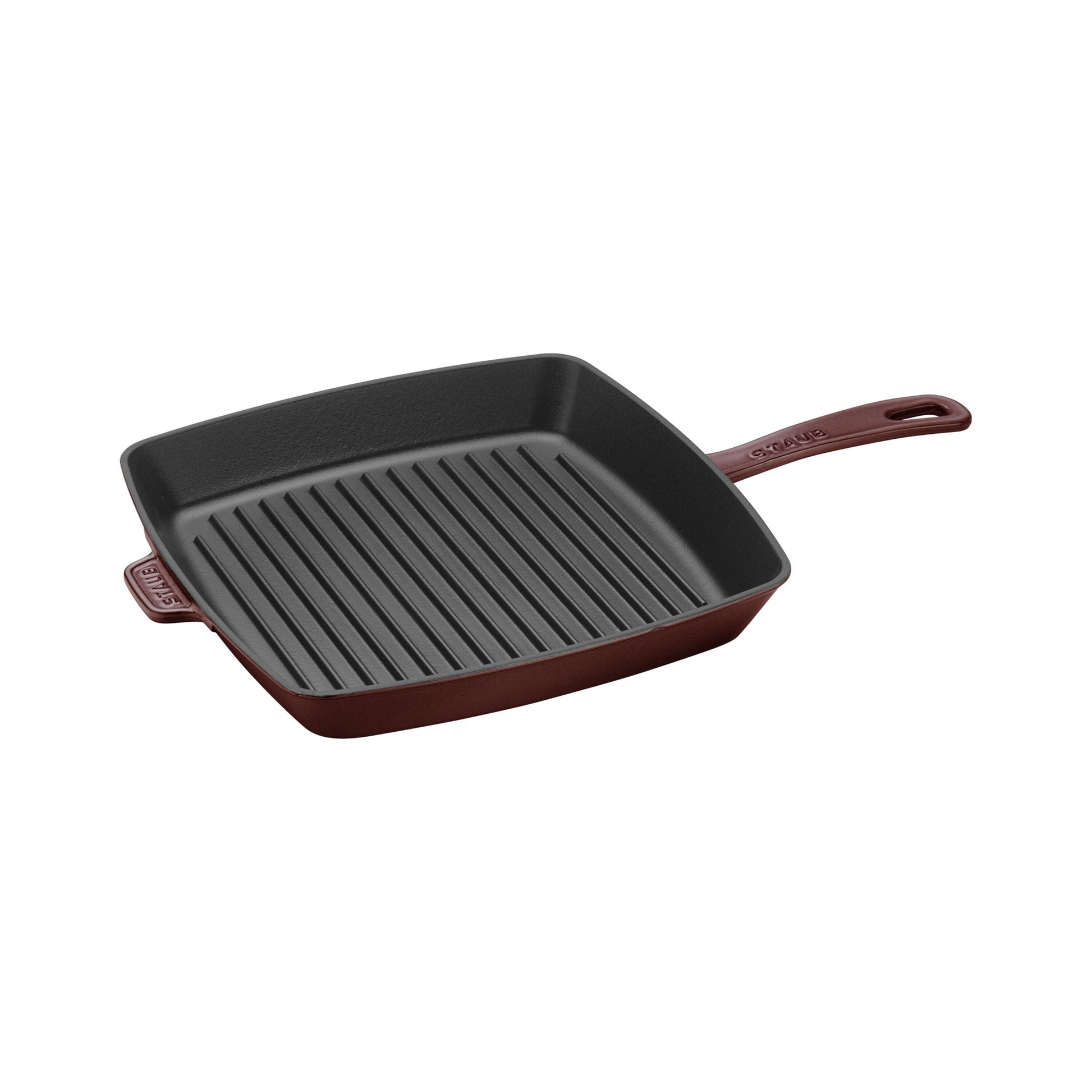 STAUB Grill Pans 30 cm Cast Iron Square American Grill, Grenadine-Red (Visual Imperfections - B STOCK)-Griddl-DECOROLALA