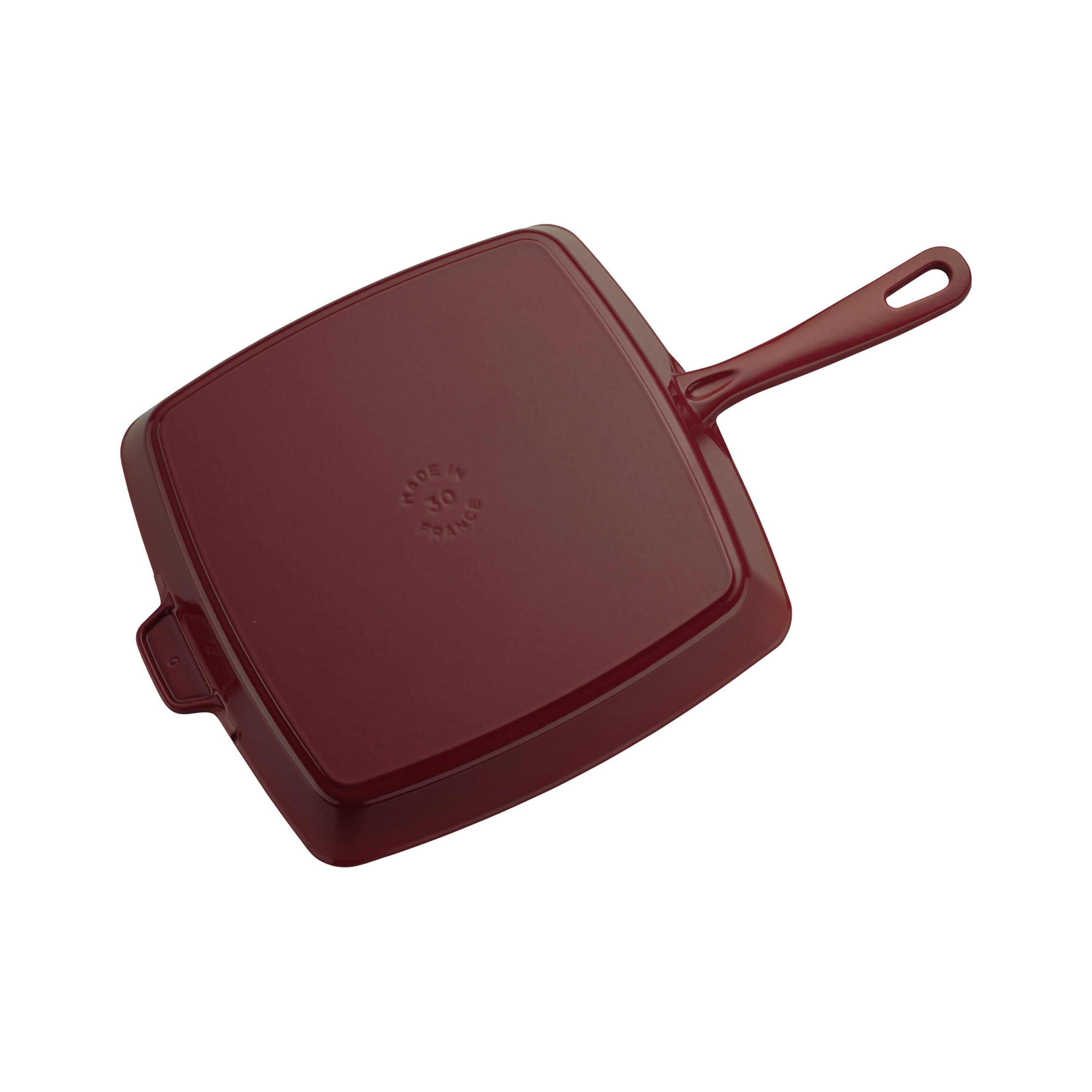 STAUB Grill Pans 30 cm Cast Iron Square American Grill, Grenadine-Red (Visual Imperfections - B STOCK)-Griddl-DECOROLALA